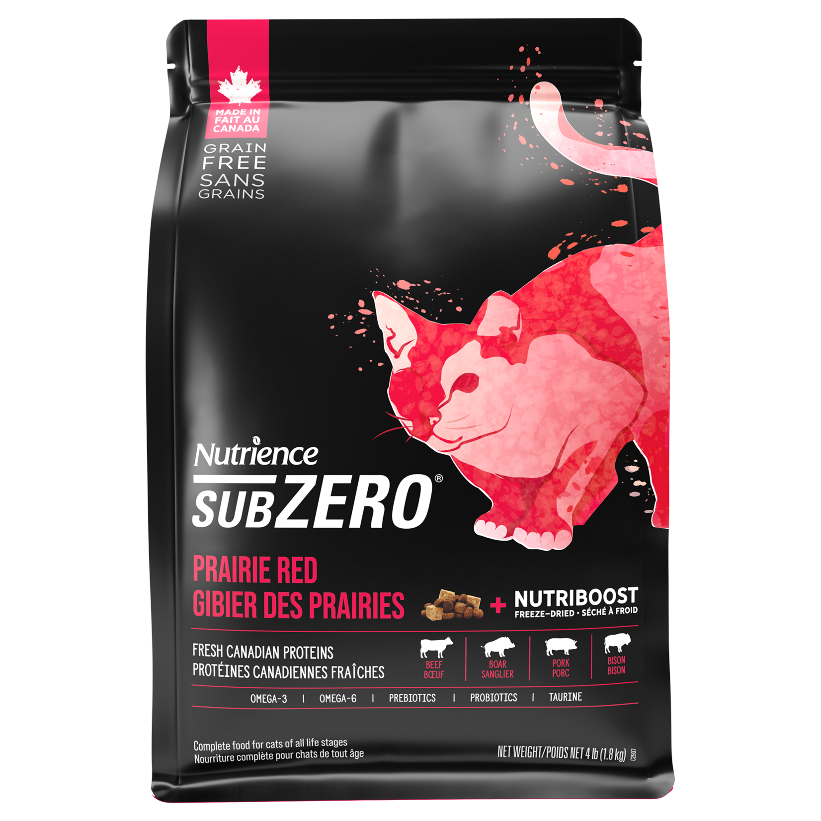 NUTRIENCE Nutrience Grain Free SubZero for Cats - Prairie Red - 1.8 kg (4 lb)