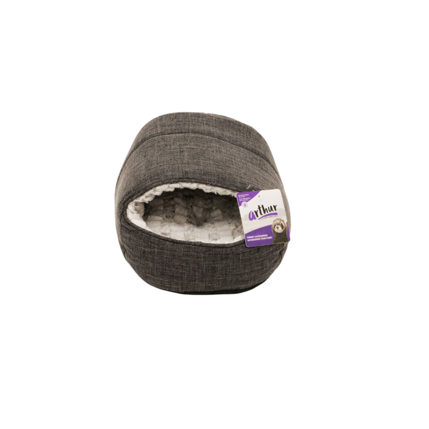 ARTHUR Arthur Ferret Bed - Soothing Ferret Bed, Grey 13.5"x10"x8"