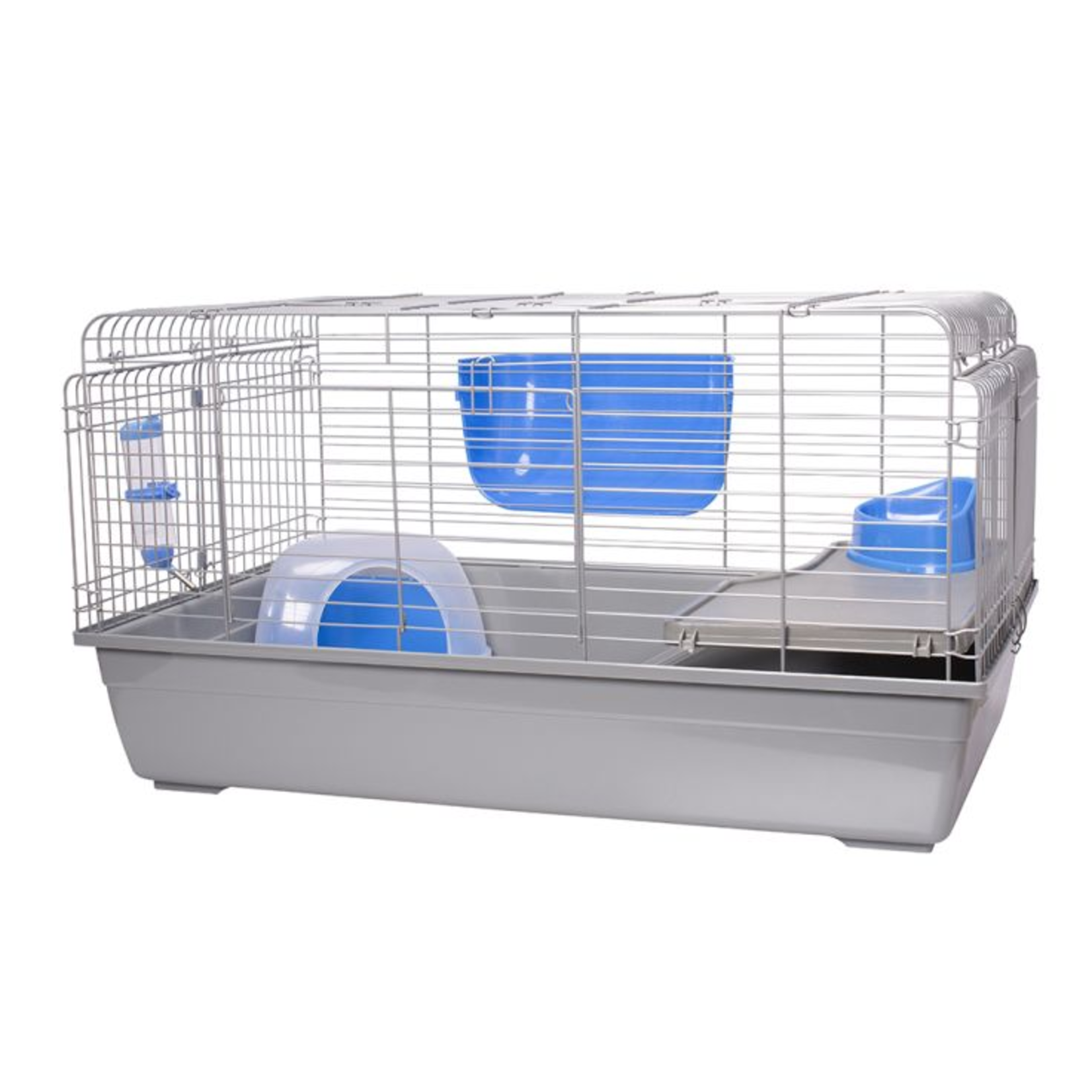BIRD AND SMALL ANIMAL CAGES Cage Iris For Rabbit 99x69x53cm Gray And Blue