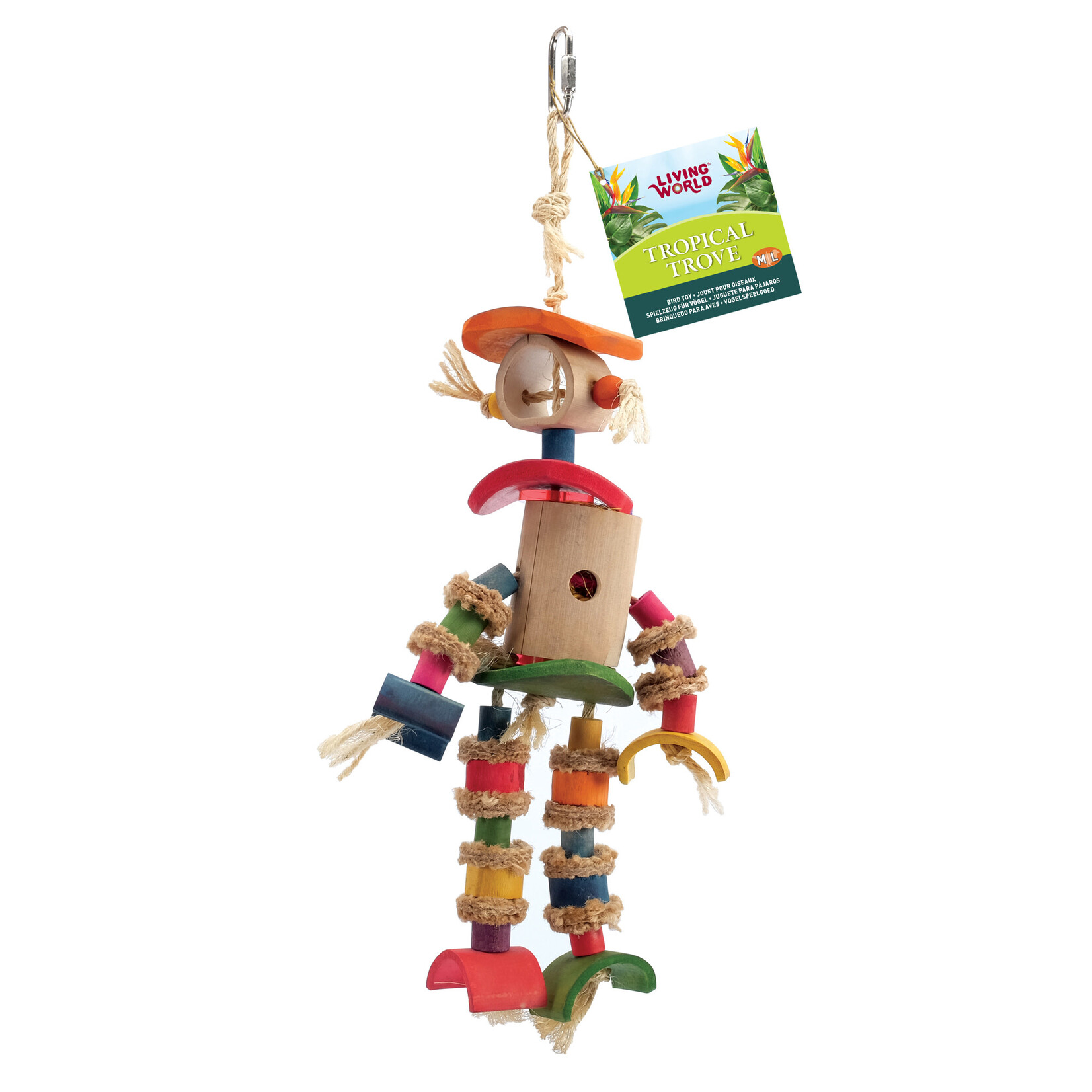 LIVING WORLD Living World Tropical Trove Bamboo Man Bird Toy Living World Tropical Trove Bamboo Man Bird Toy