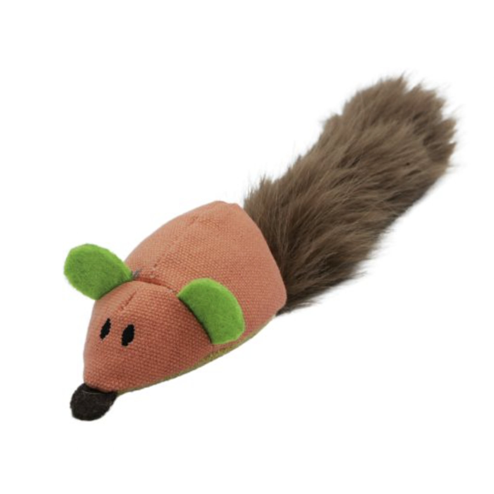 BUD-Z Bud'Z Cat Toy With Catnip Tube Mouse With Silky Tail, Coral Cat 10"