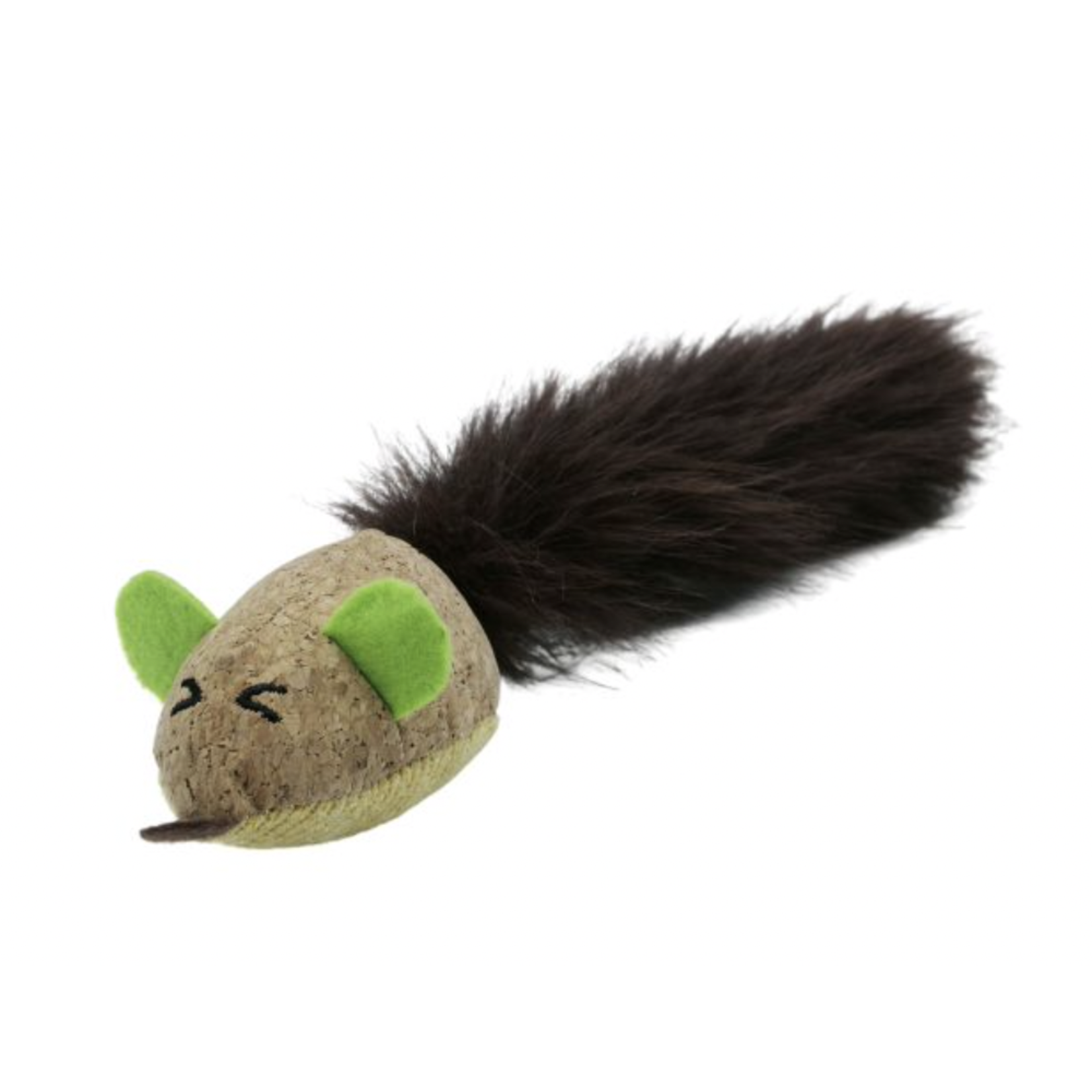 BUD-Z Bud'Z Cat Toy With Catnip Tube Mouse With Silky Tail, Cork Cat 10"