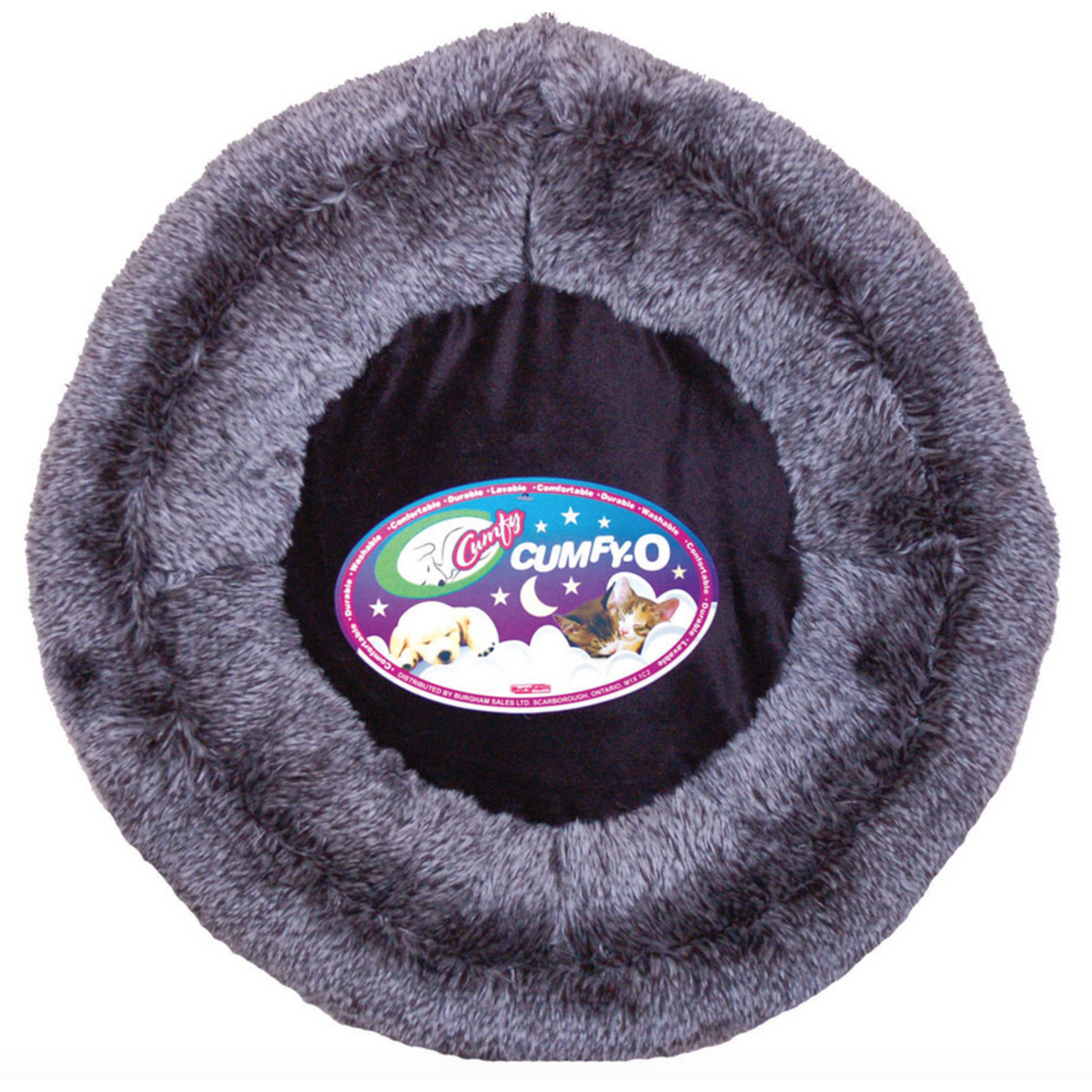 CUMFY CUMFY O's Ultra Soft Pet Bed CHARCOAL - 17in