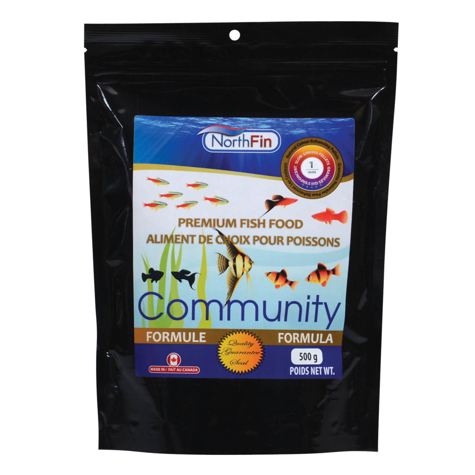 NORTH FIN (W) NORTHFIN Community Formula - 1 mm Slow Sinking Pellets - 500 g