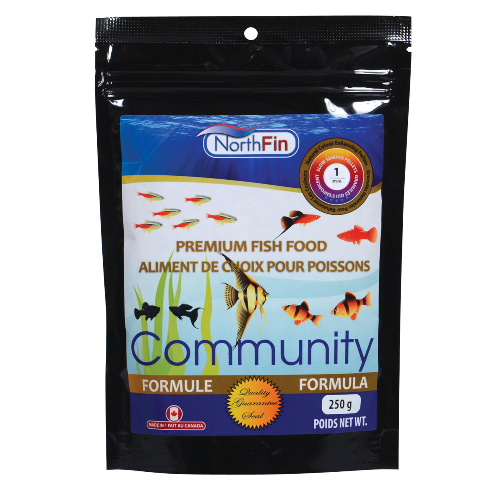 NORTH FIN (W) NORTHFIN Community Formula - 1 mm Slow Sinking Pellets - 250 g
