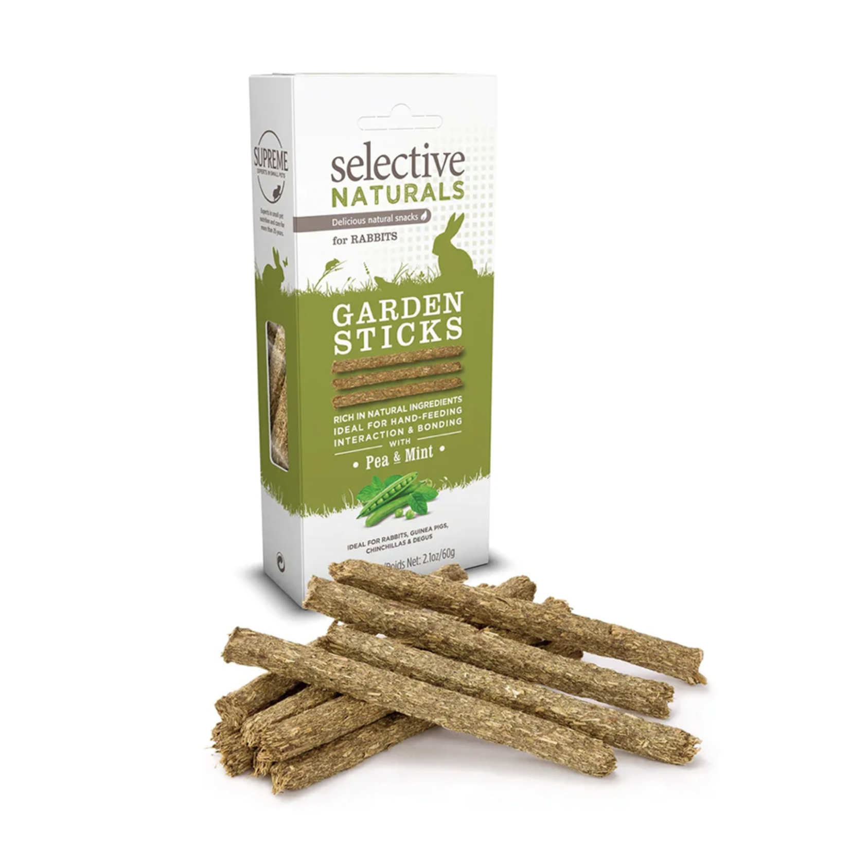 SUPREME SUPREME – Selective Naturals Garden Sticks – Rabbit Treats – Pea & Mint 80g