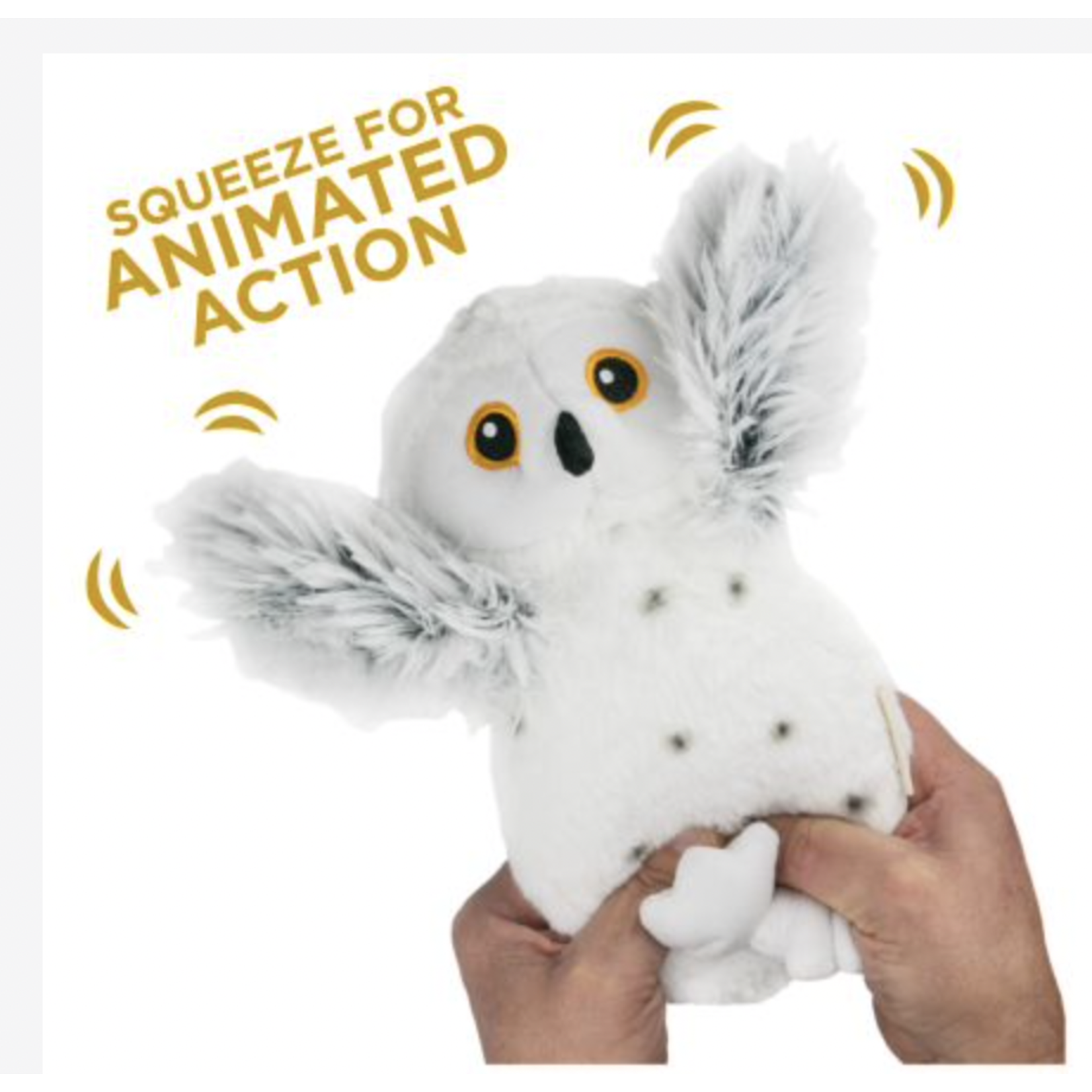 TALL TAILS Tall Tails – LIMITED EDITION Animated Plush Snow Owl with “Twitchy Wings” Toy – 8″