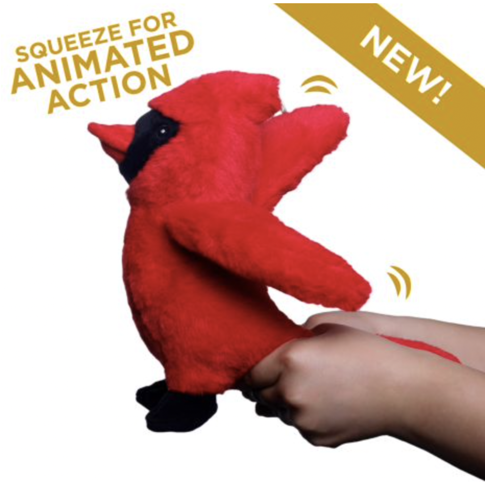 TALL TAILS Tall Tails – Plush Cardinal with Animated Twitchy WingsToy – 11″