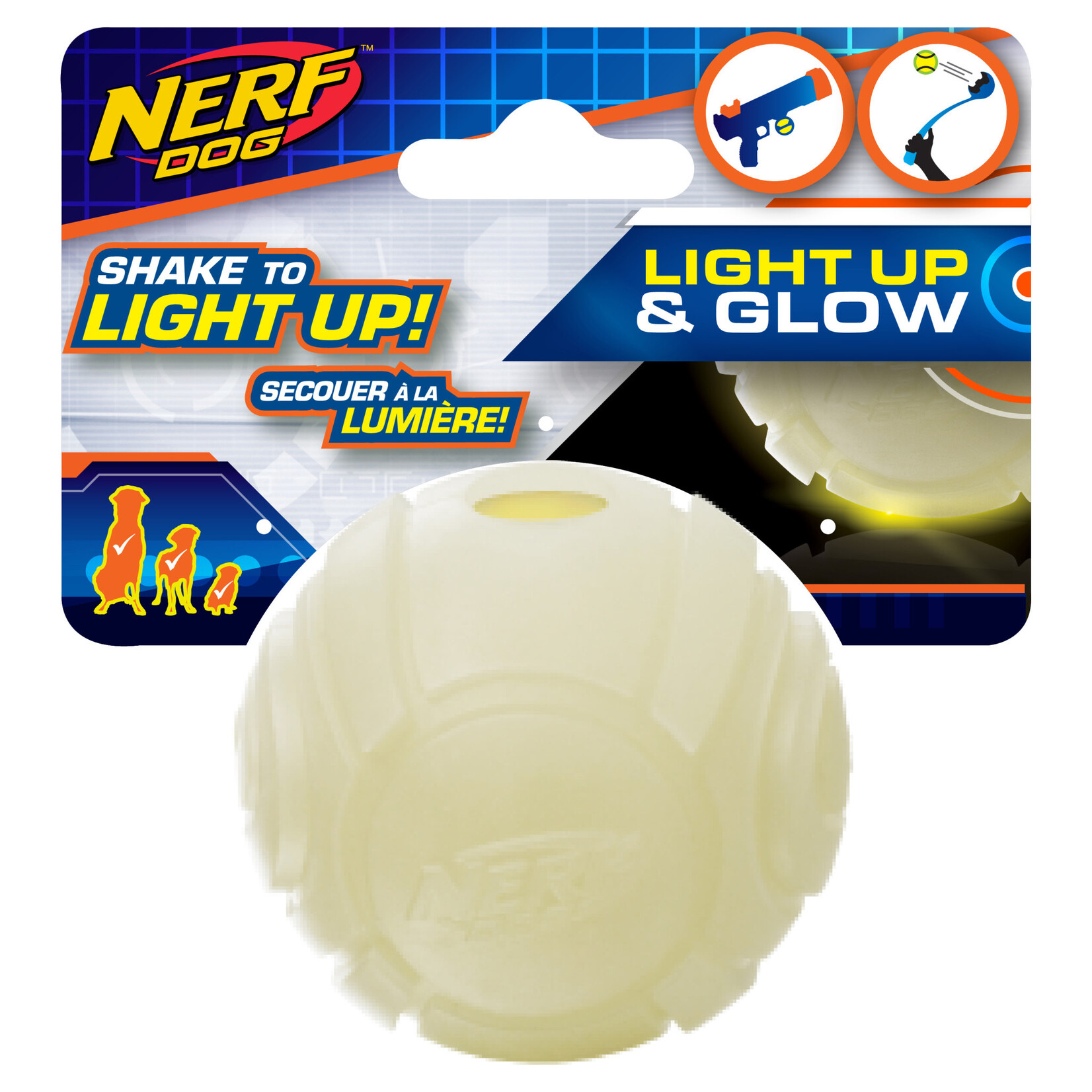 NERF Nerf Dog Blaster LED Glow Sonic Ball - 6.4 cm (2.5 in)