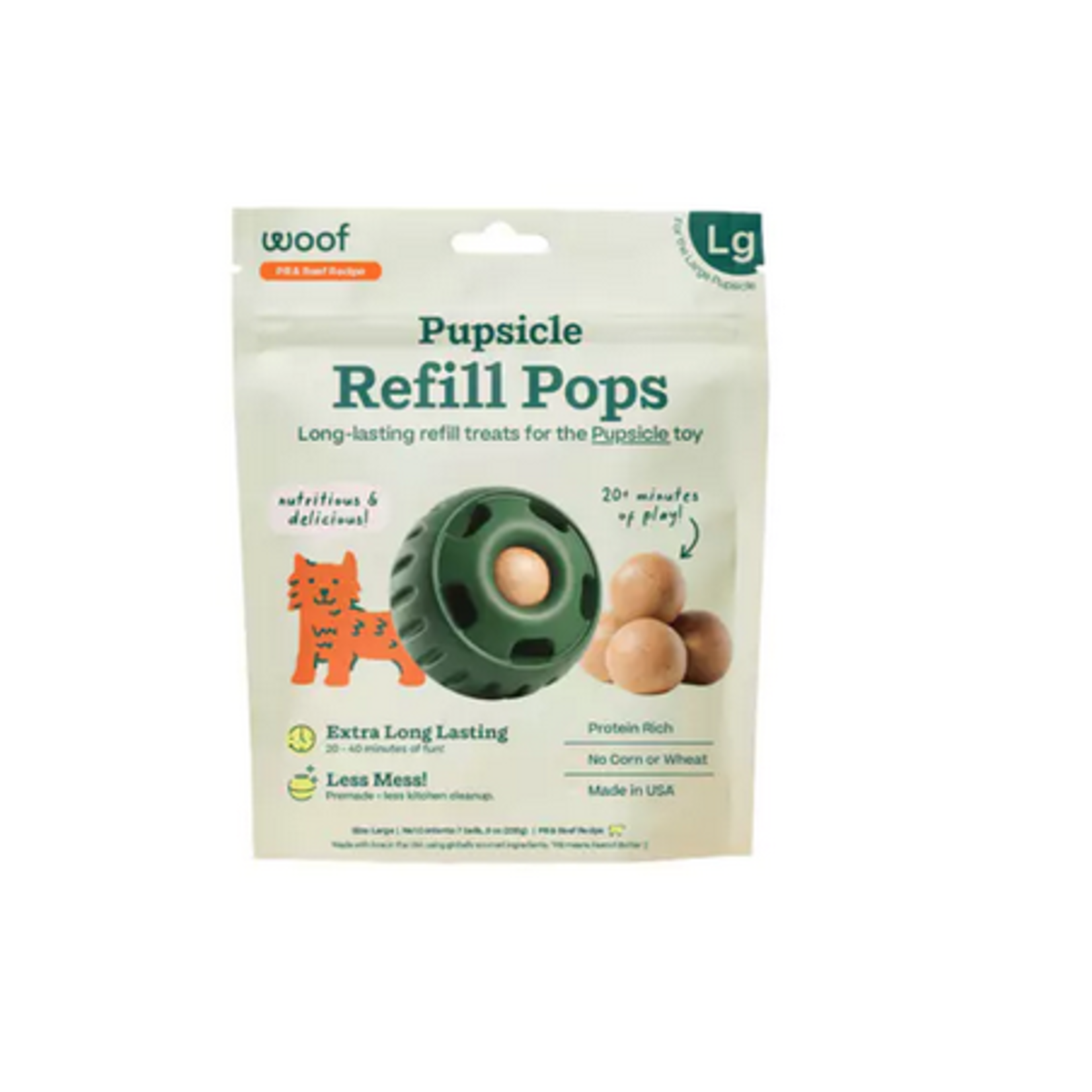 WOOF Woof PB & Beef Pops Large