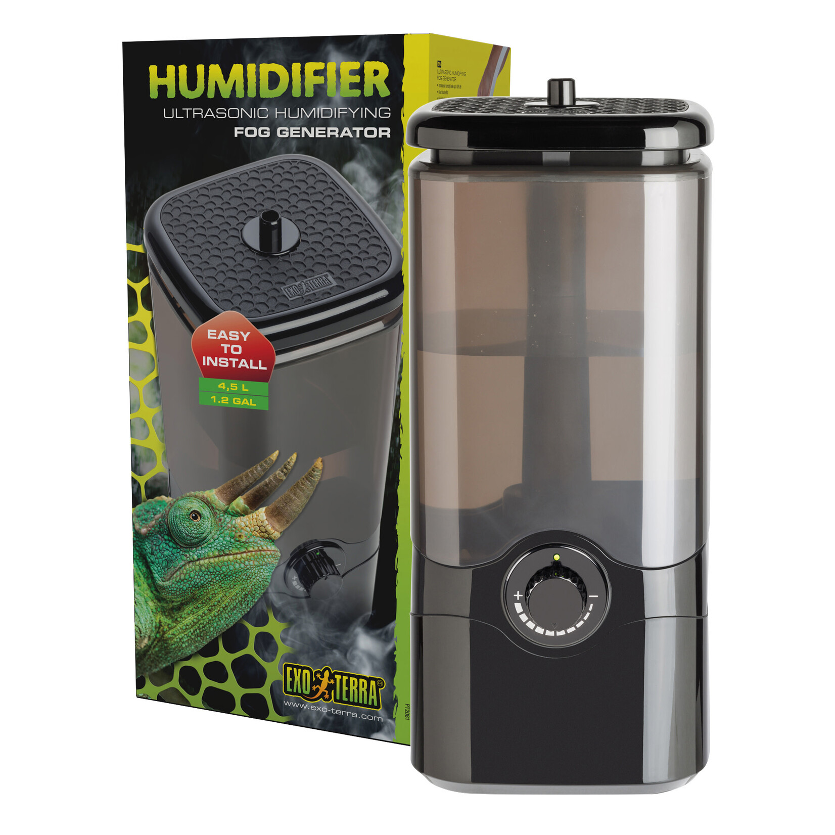EXO TERRA Exo Terra Humidifier - Ultrasonic Fog Generator - 17 x 17 x 37cm (7 x 7 x 14.5 in) - 300 mL/h