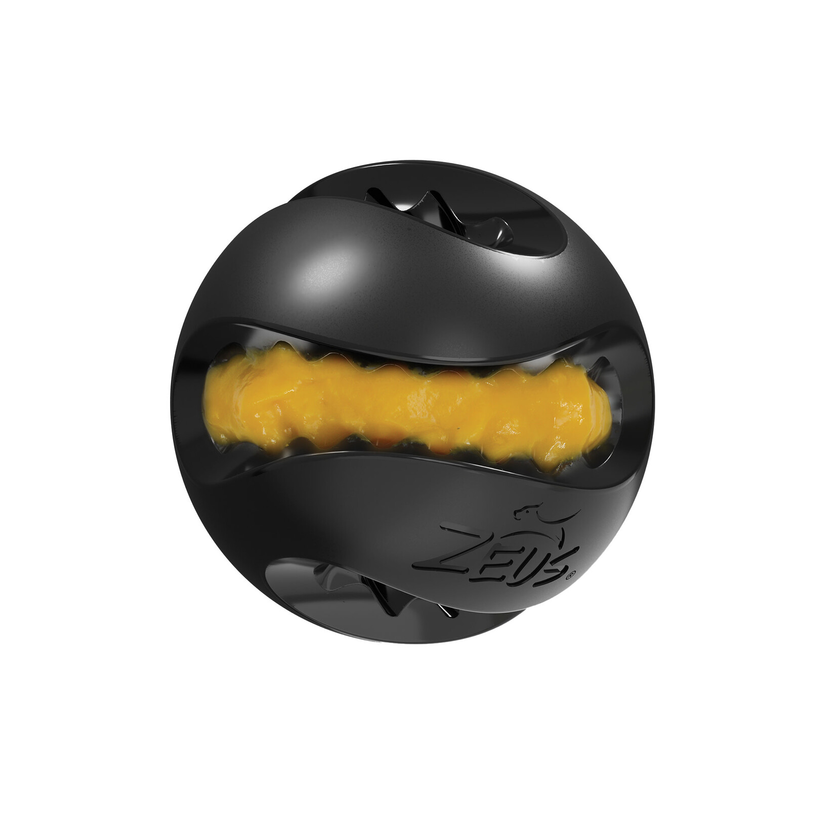 ZEUS Zeus Chewchasers Rubber Treat Ball - Black - 7.5 cm diam. (3 in)