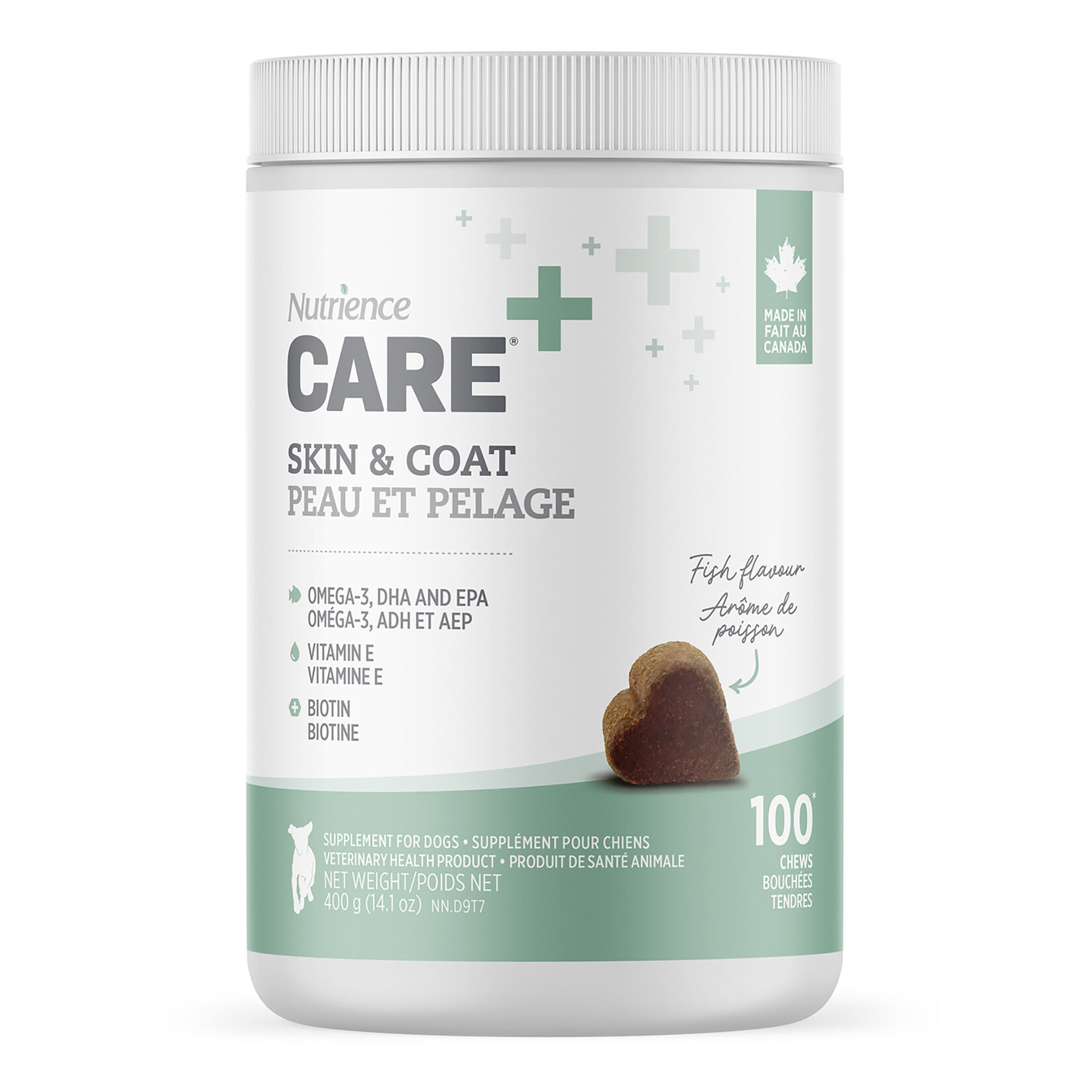 NUTRIENCE Nutrience Care Supplement for Dogs - Skin & Coat - 100 soft chews - 400 g