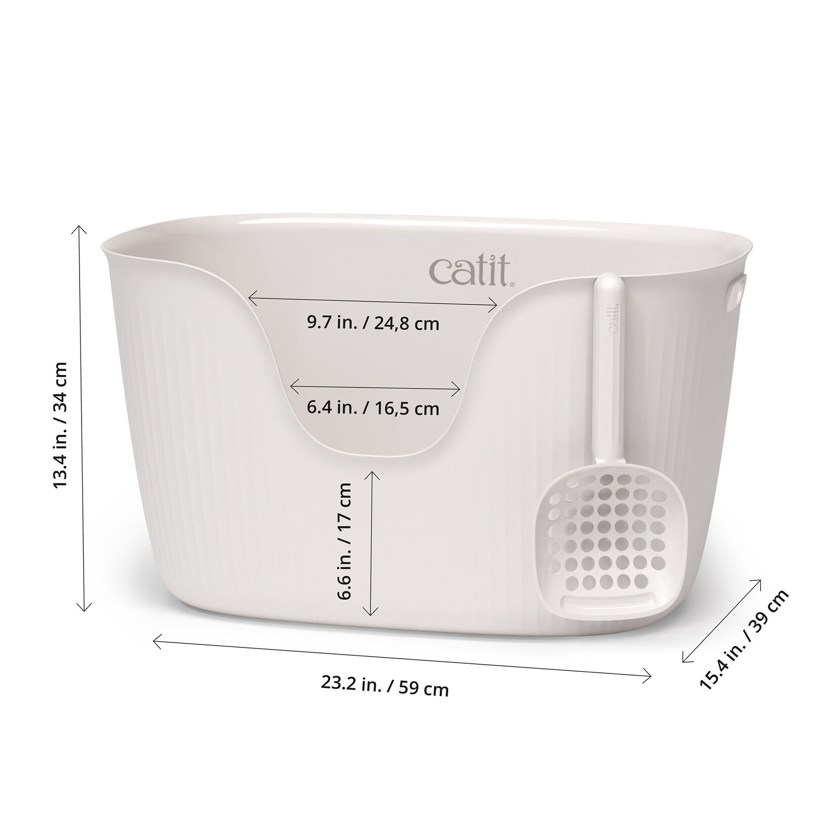 CAT IT Catit Loo Litter Box with Scoop - White