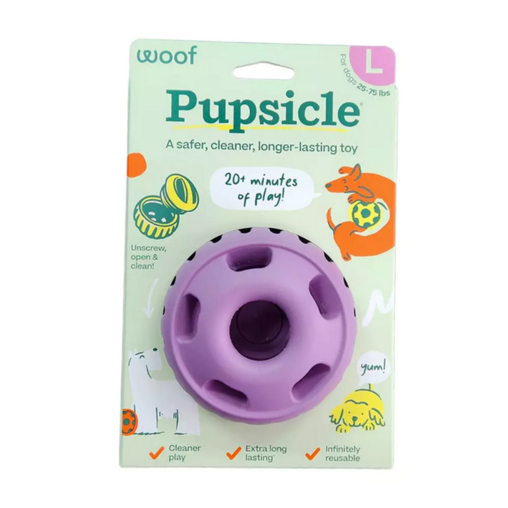 WOOF Woof Pupsicle Lavender Large
