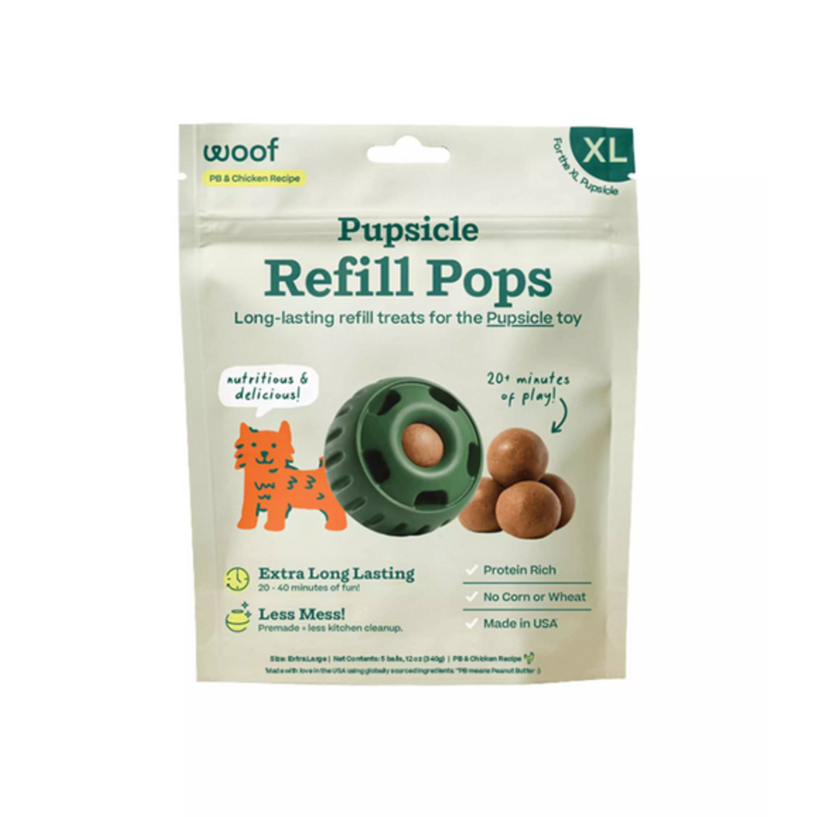WOOF Woof PB & Chicken Pops XL