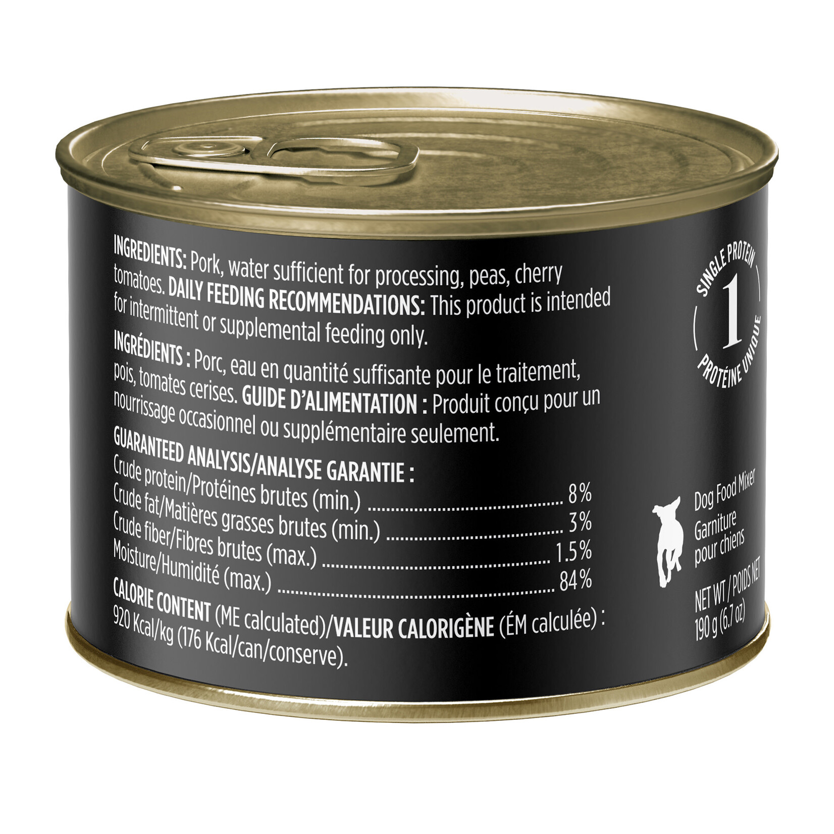 NUTRIENCE Nutrience Trattoria Pork Ragu Dog Food - 190 g