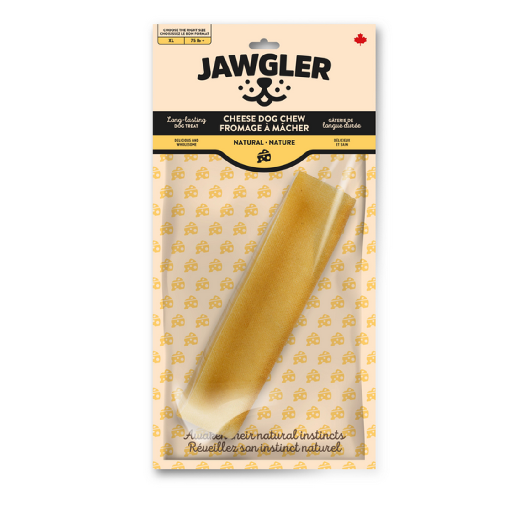 JAWGLER Jawgler Cheese Dog Chew Natural, X-Large 190g 1pc