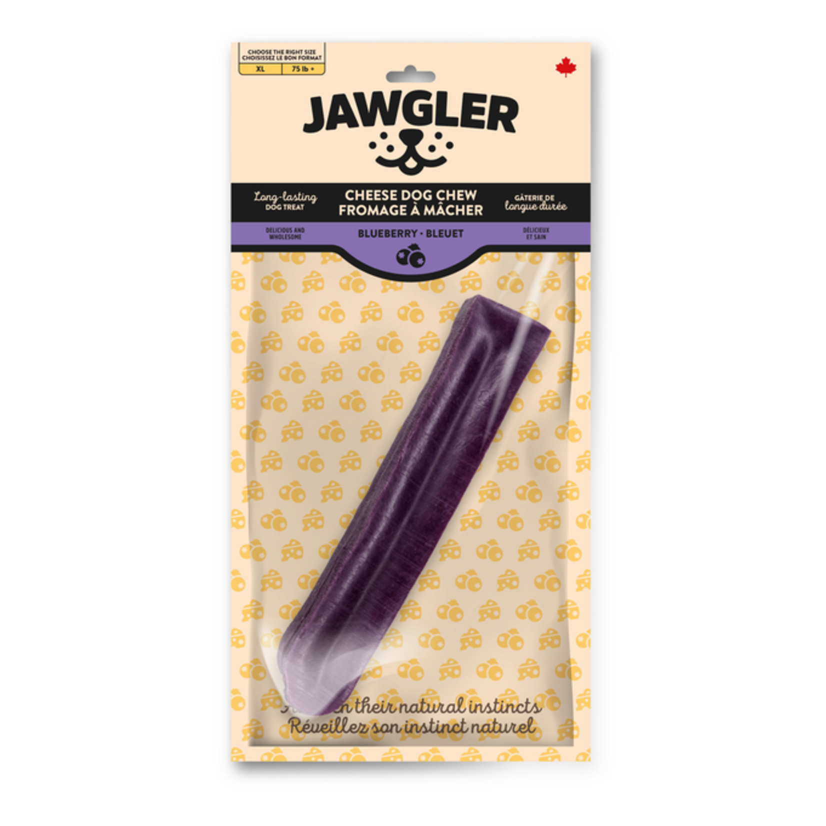 JAWGLER Jawgler Cheese Dog Chew Blueberry, X-Large 190g 1pc