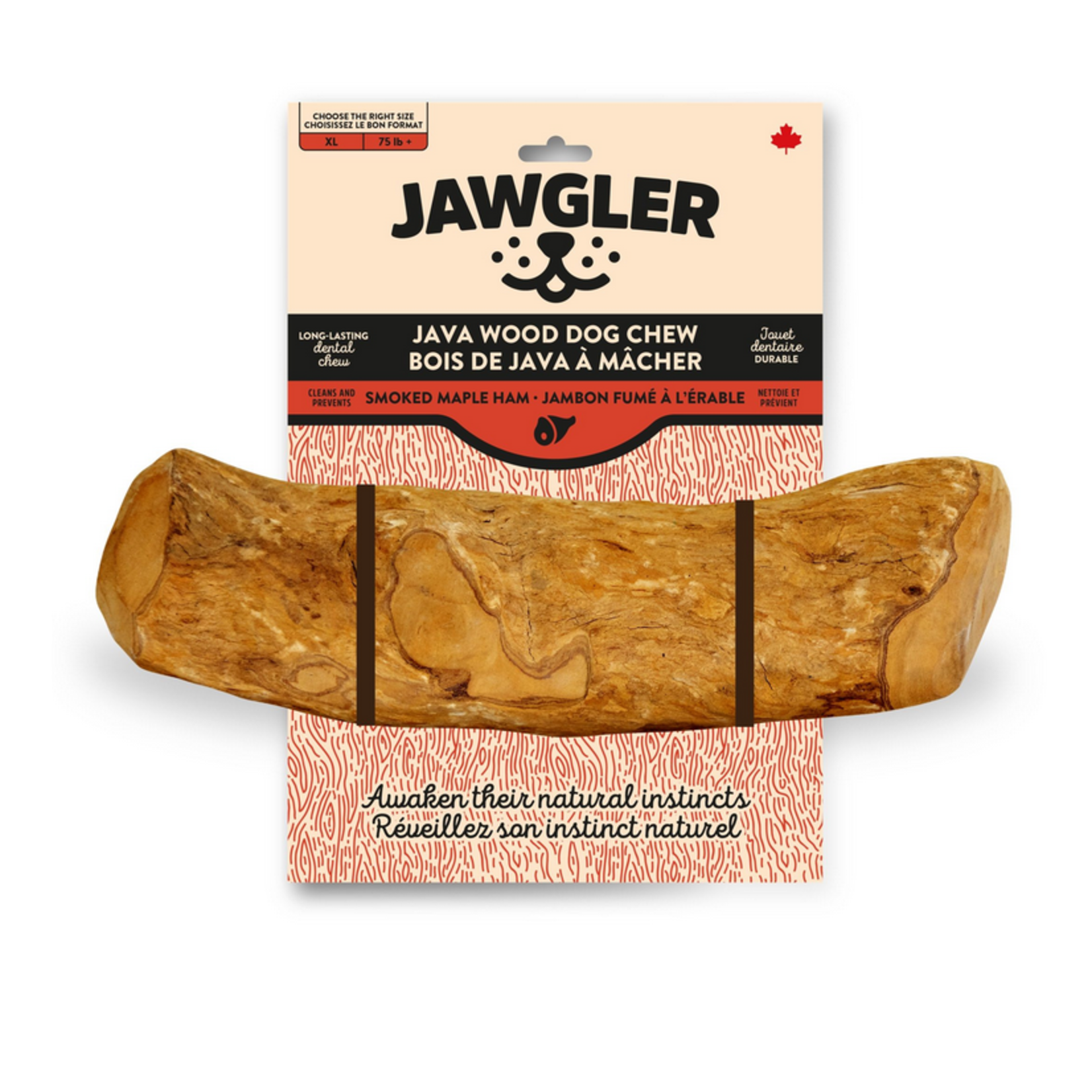 JAWGLER Jawgler Java Wood Dog Chew, Smoked Ham, X-Large 1pc