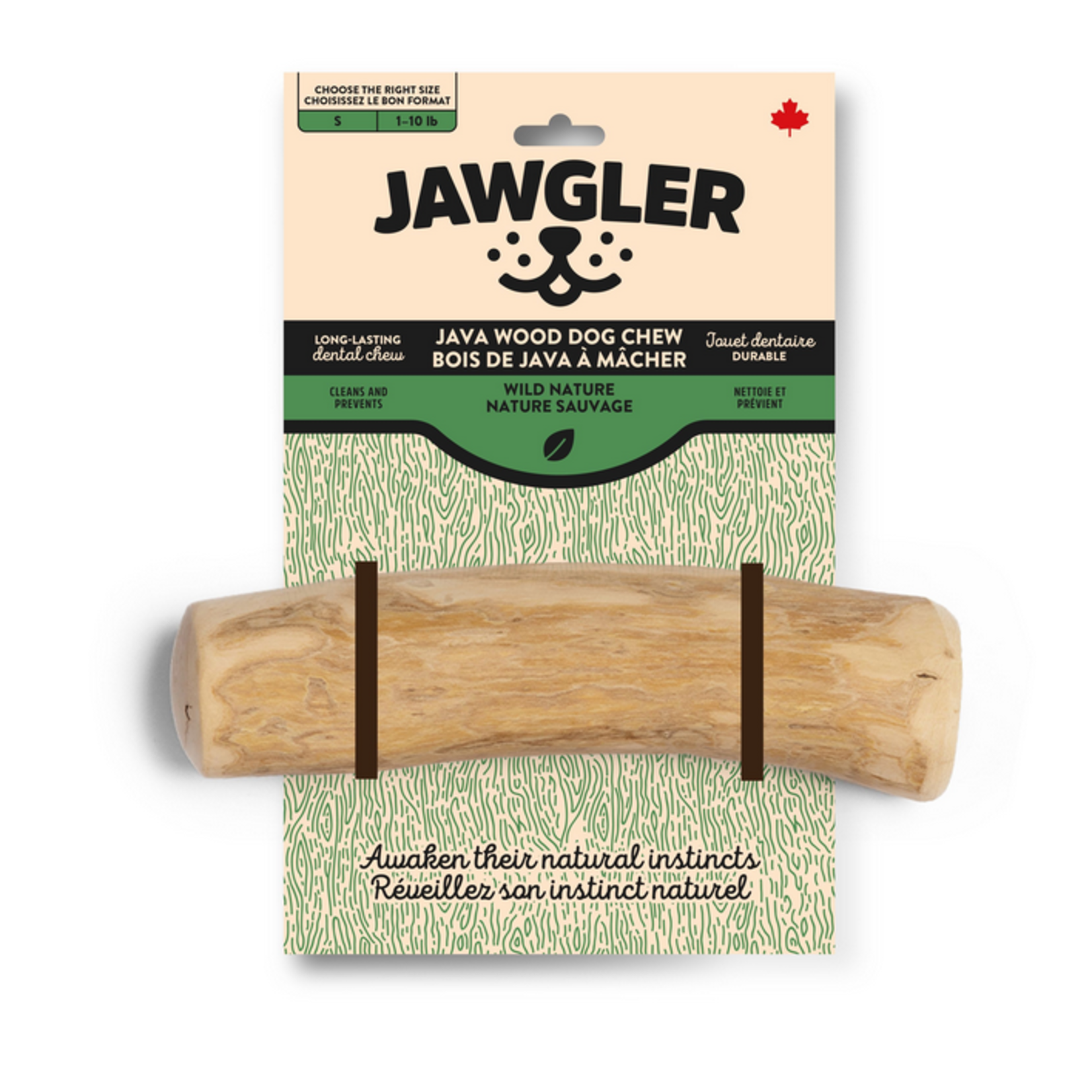 JAWGLER (W) Jawgler Java Wood Dog Chew, Wild Nature, Small 1pc