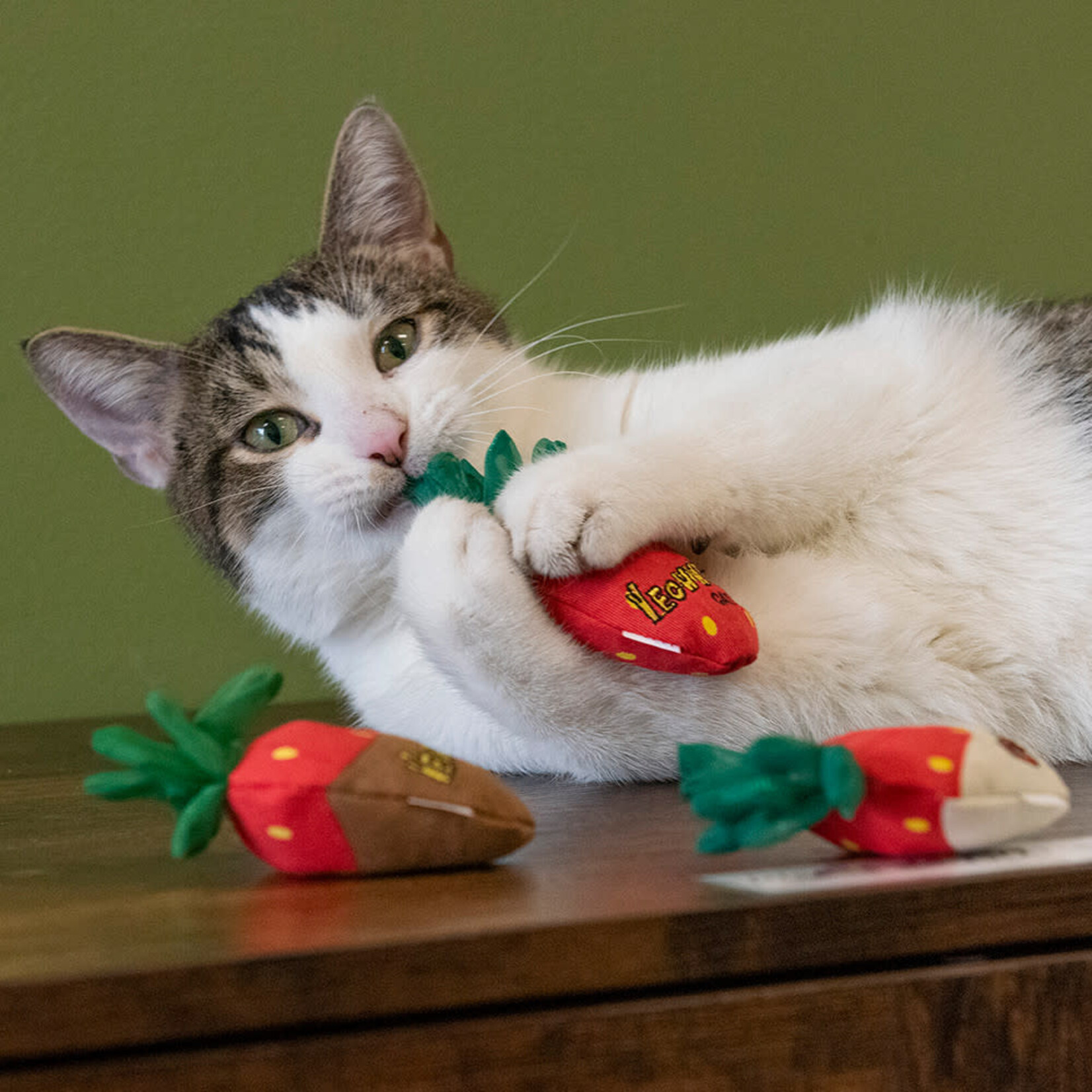 YEOWWW Yeowww Catnip Strawberry, Red Cat Toy