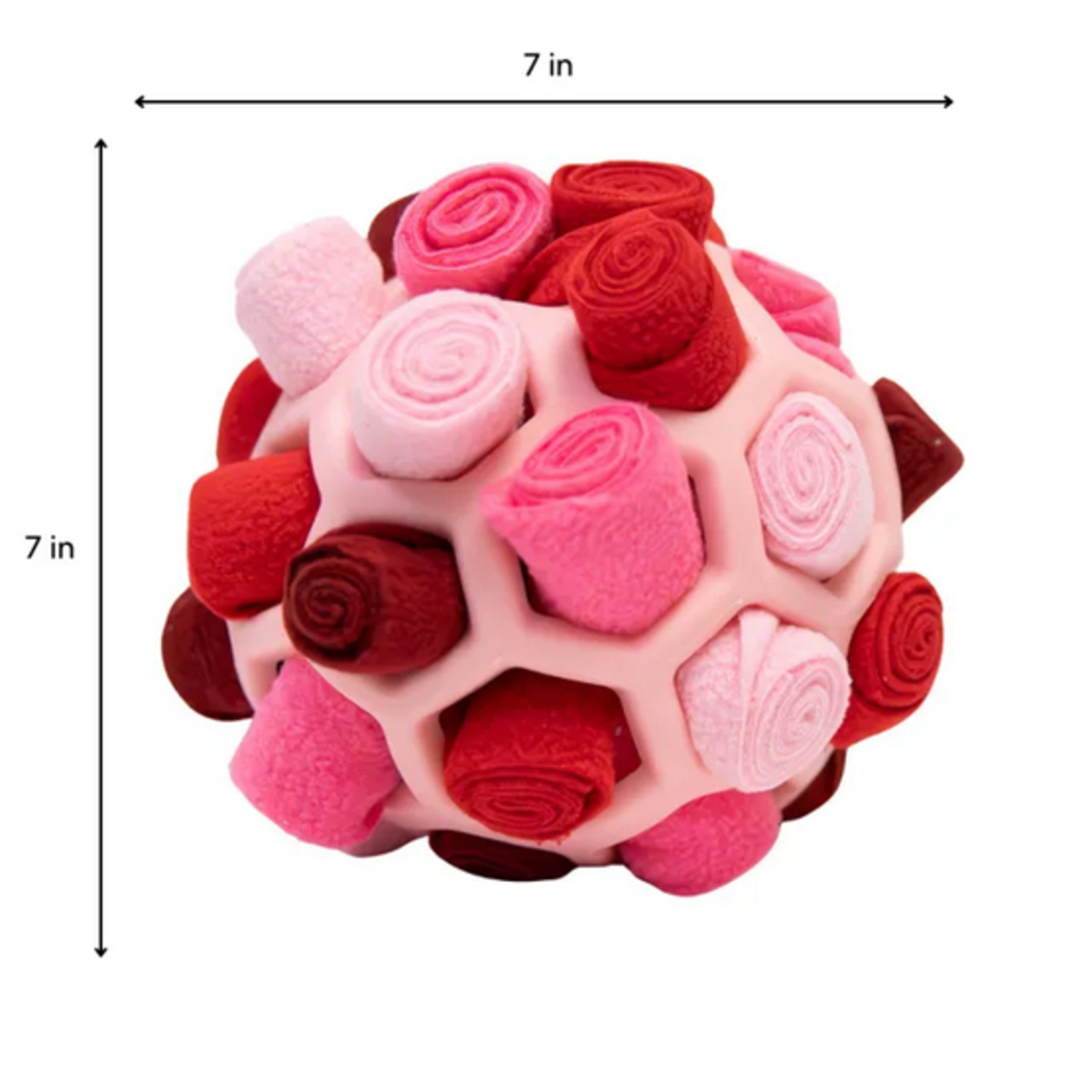BROOKBRAND PETS Snuffle Ball, Pink & Red
