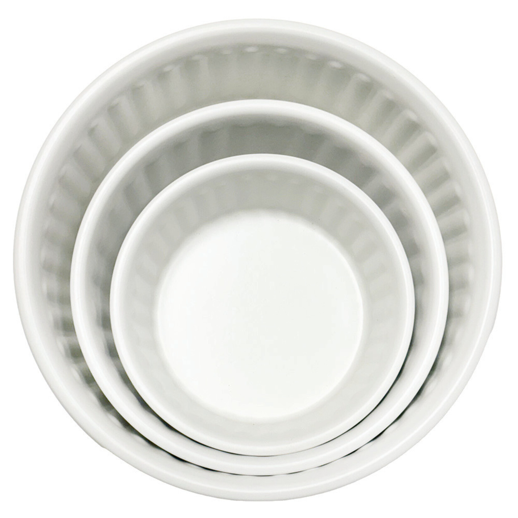 BURGHAM SST Powder-Coated Embossed Premium Antiskid Dog Bowl White 470 mL