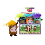 KONG KONG Scrattles Highland Cow Catnip Crinkle/Rattle Toy, Assorted 1pc