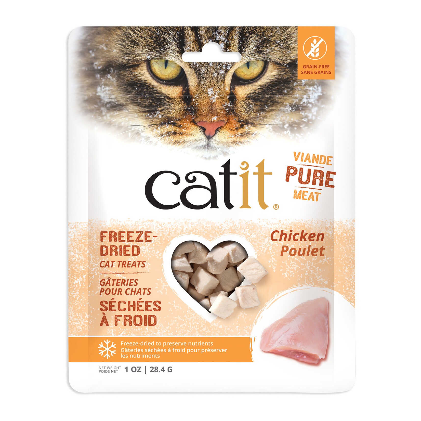 CAT IT Catit Freeze-Dried Raw Treat, Chicken, 28.4 g
