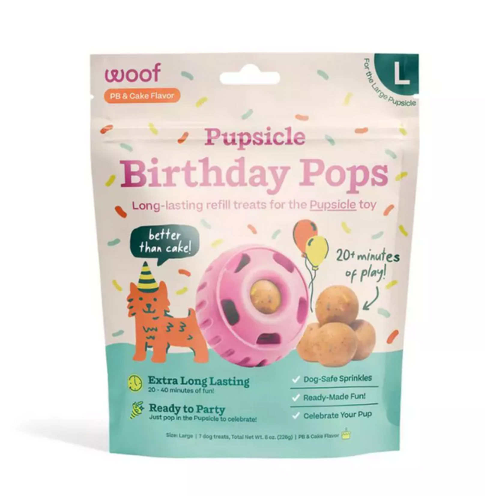 WOOF Woof Birthday Pops Large