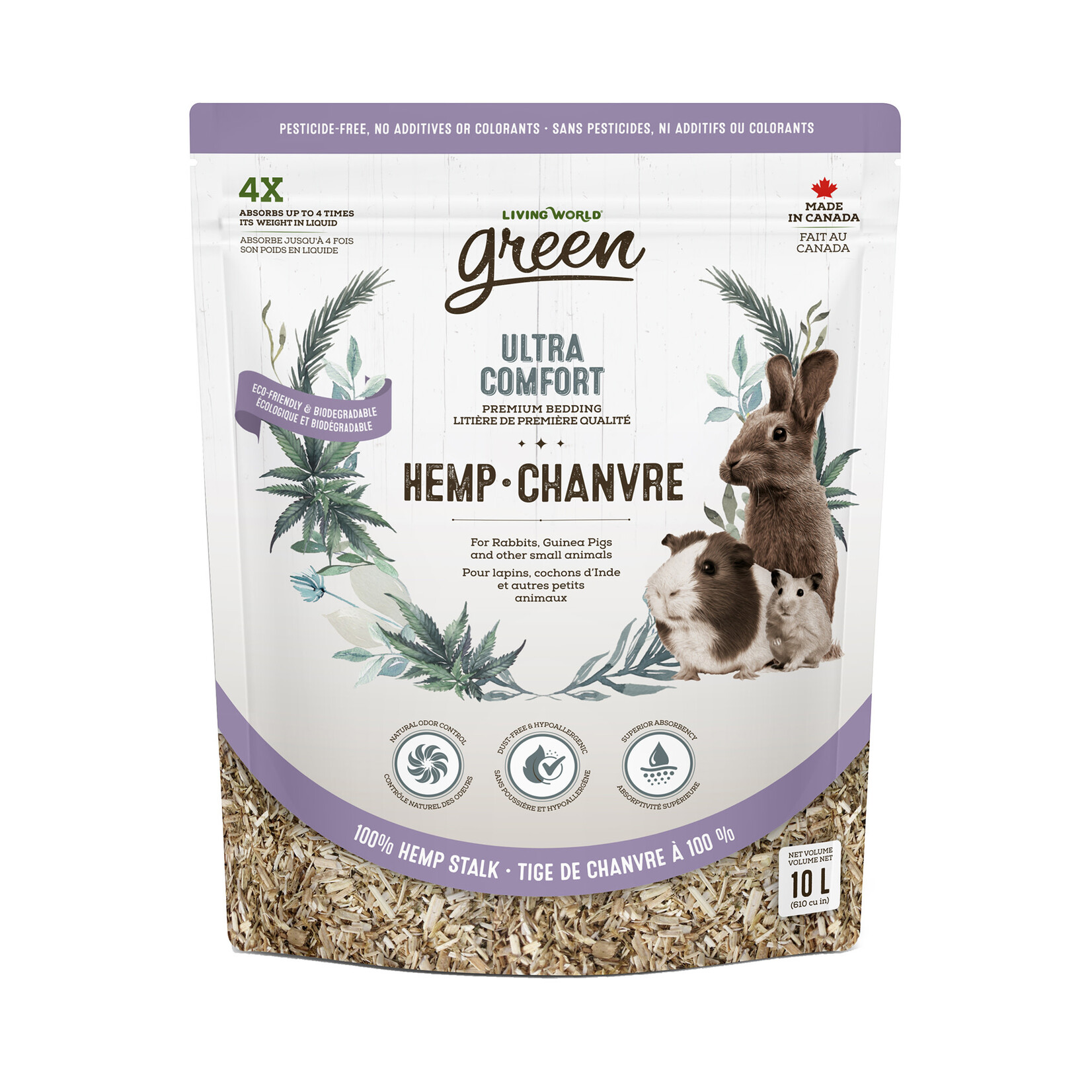 LIVING WORLD Living World Green Ultra Comfort Premium Hemp Bedding - 10L