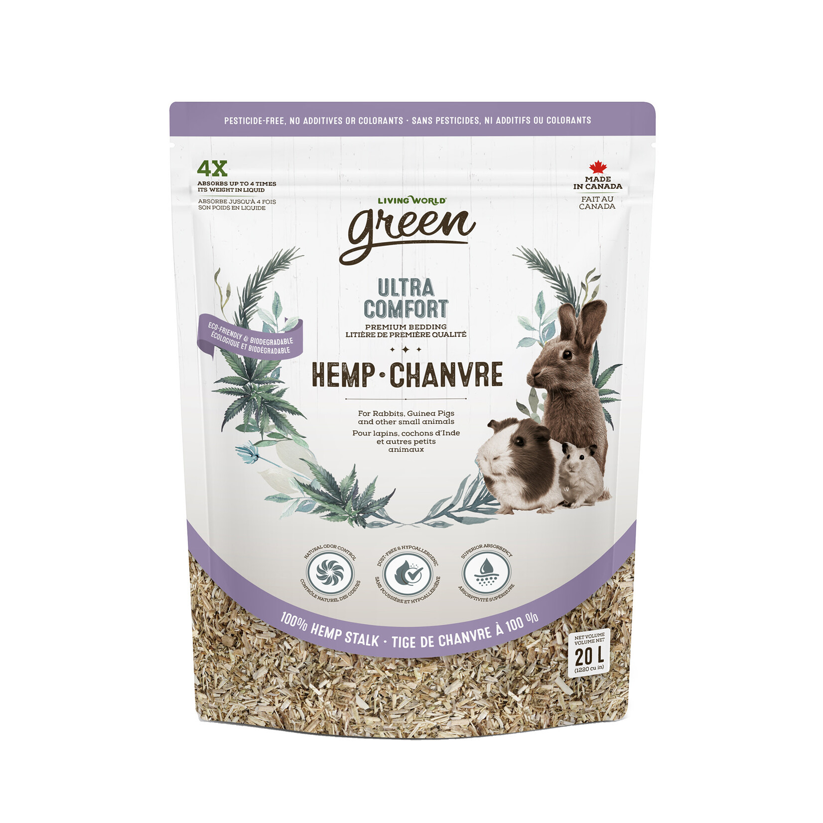 LIVING WORLD Living World Green Ultra Comfort Premium Hemp Bedding - 20L