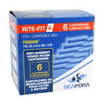 SEAPORA Seapora Rite-Fit A Cartridges for Penguin® Power Filters - 75B/99 (Mini)/99B/100B - 6 pk