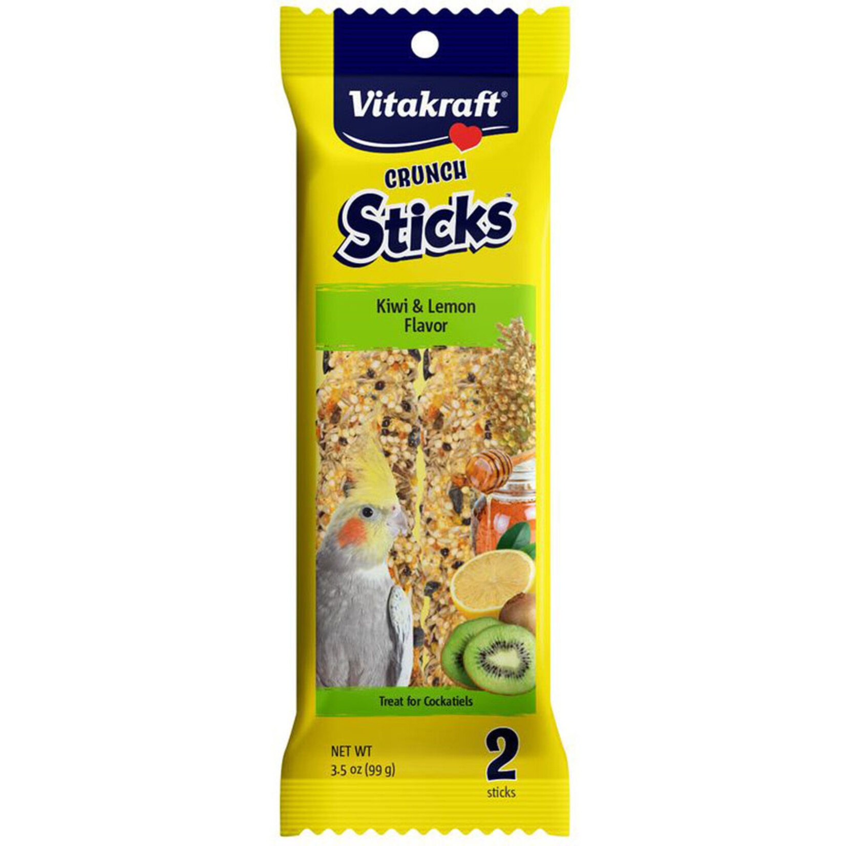 VITAKRAFT VITAKRAFT Cockatiel Crunch Sticks Kiwi Lemon 2/pk 3.5 oz