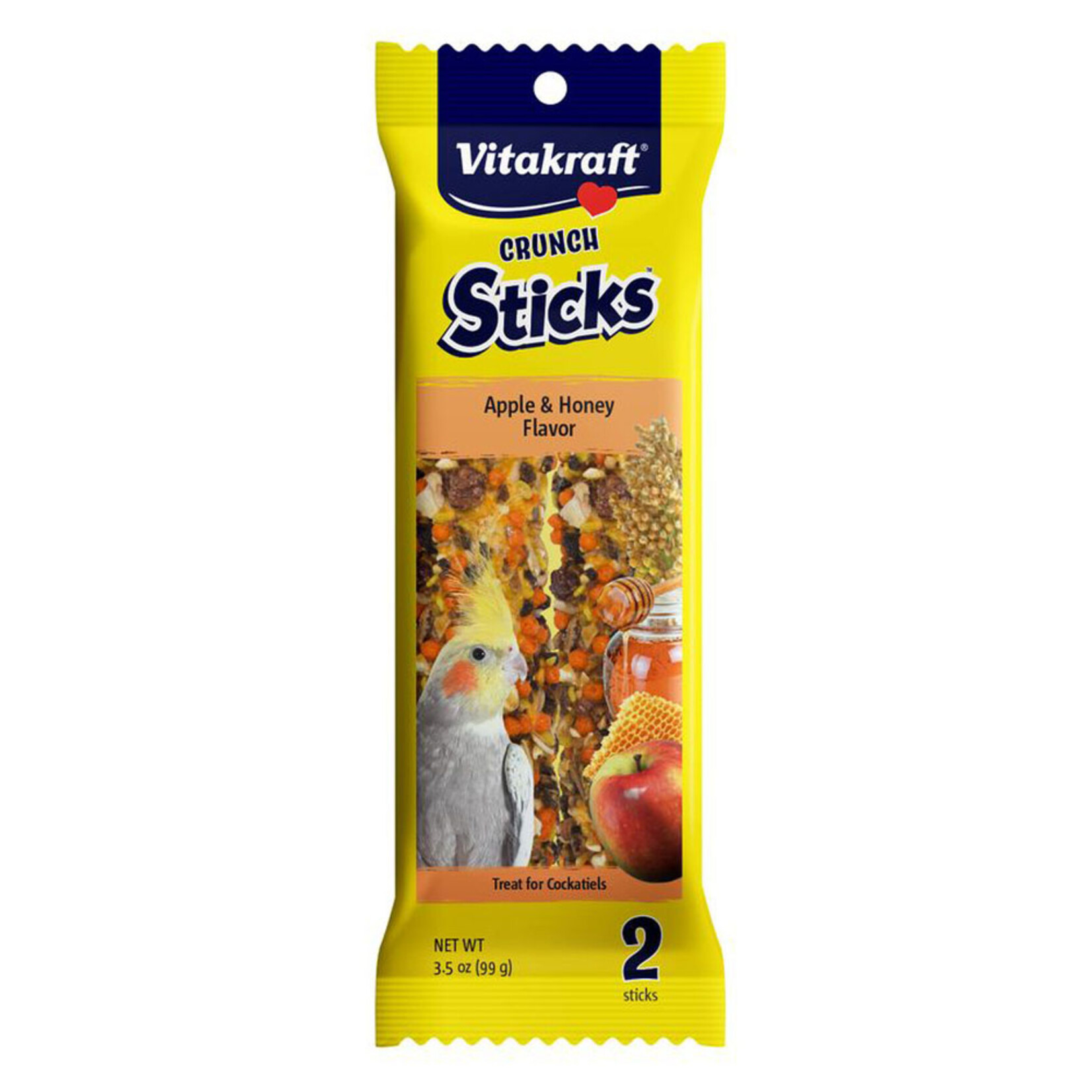 VITAKRAFT VITAKRAFT Cockatiel Crunch Sticks Apple/Honey 2/pk