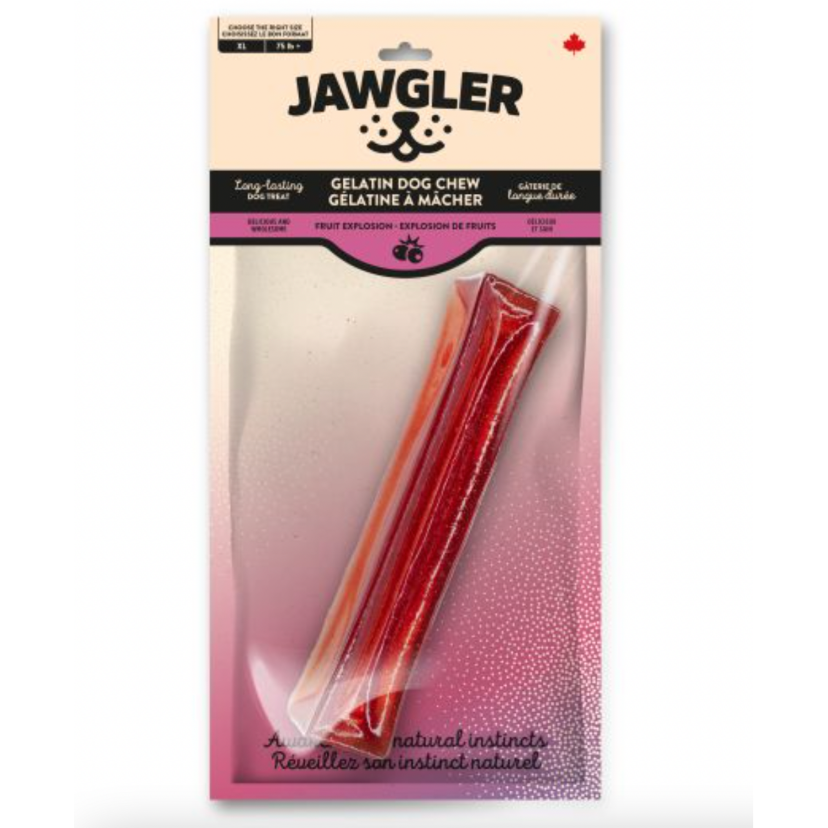 JAWGLER Jawgler Fruit Explosion Gelatin Dog Chew, X-Large 1pc