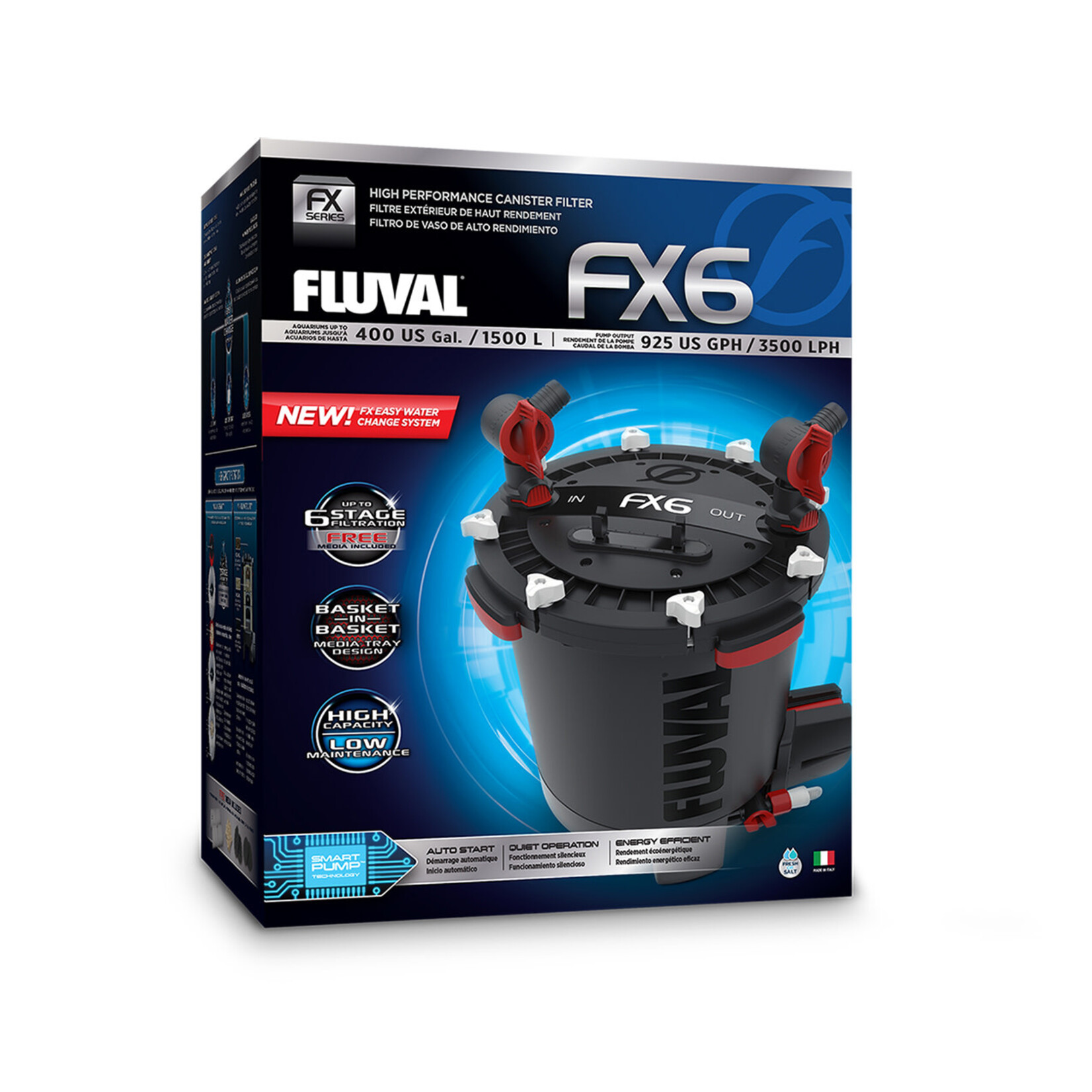 FLUVAL Fluval FX6 High Performance Canister Filter - up to 1500 L (400 US gal)