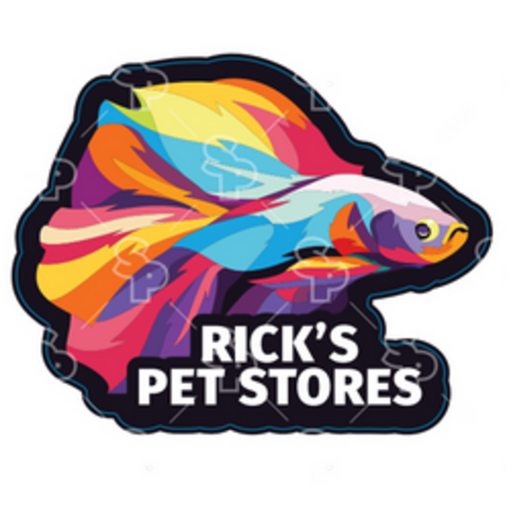 STICKER PACK Color Patches - Betta Fish - Sticker - Large