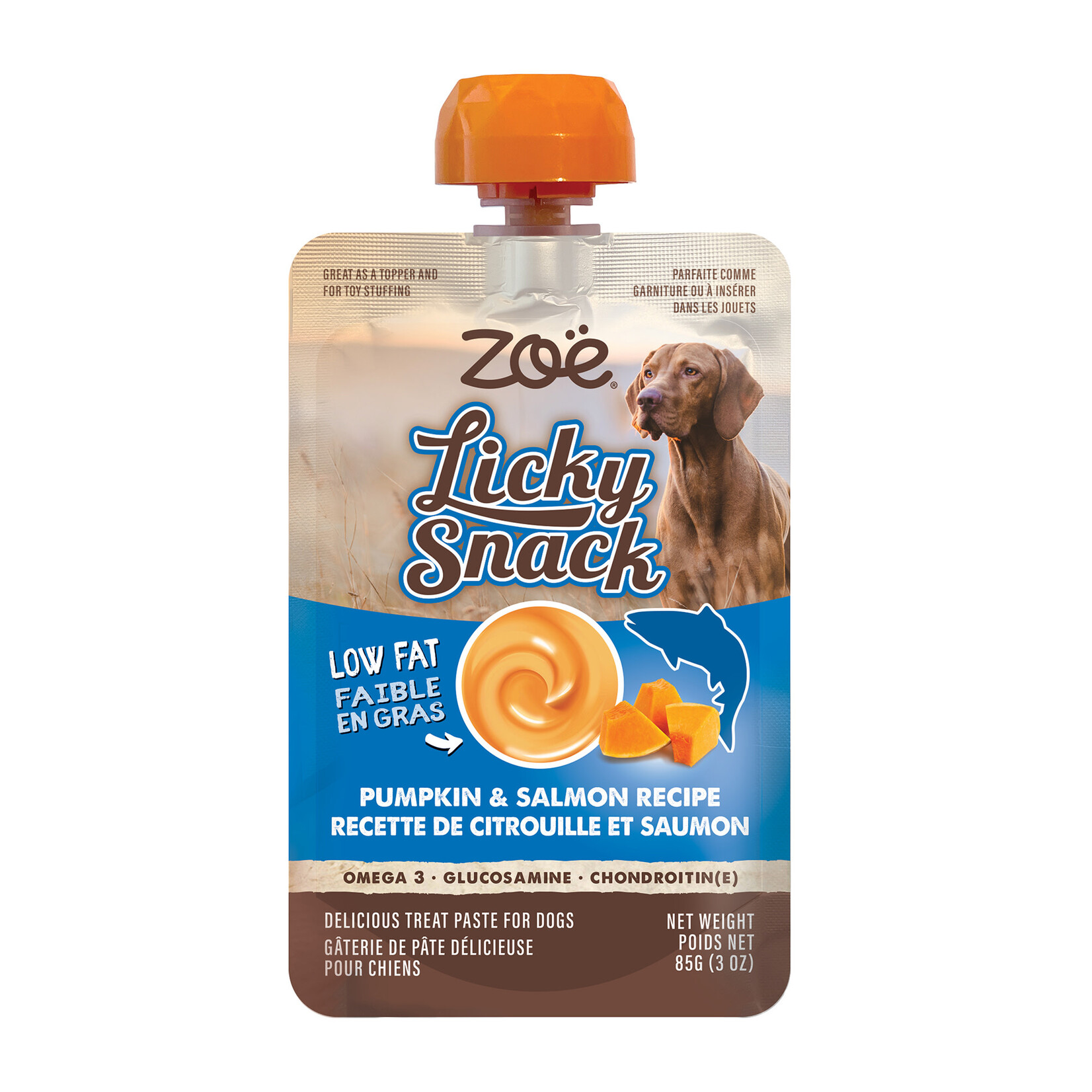 ZOE Zoe Licky Snack - Pumpkin & Salmon Recipe - 85g (3oz) Pouch