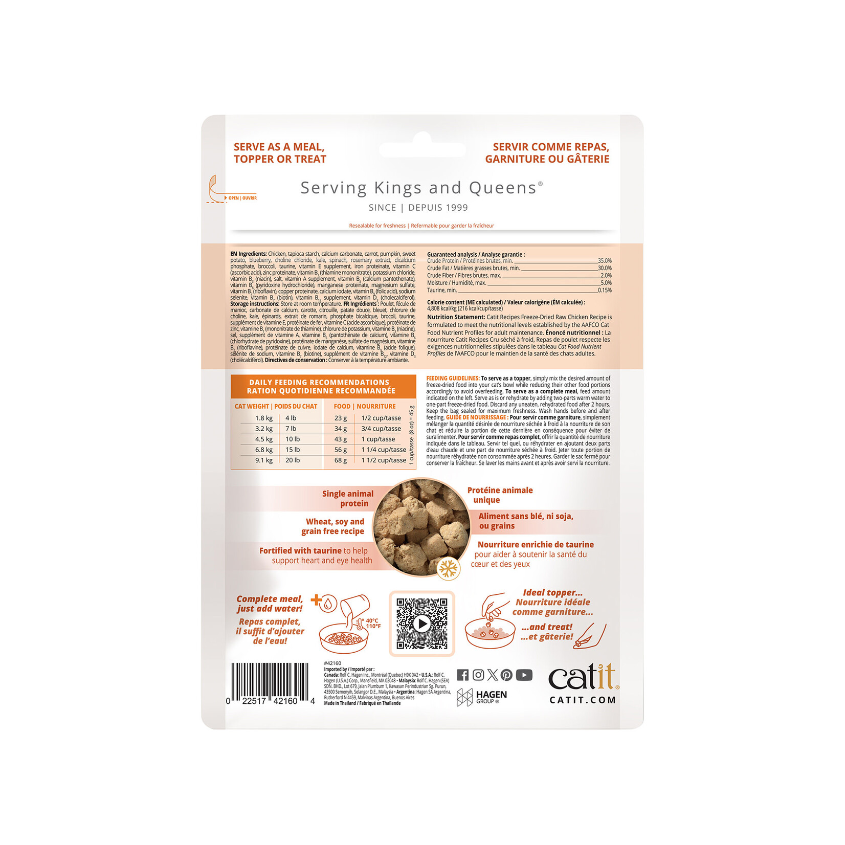 CAT IT Catit Recipes Freeze-Dried Raw - Chicken - 100 g
