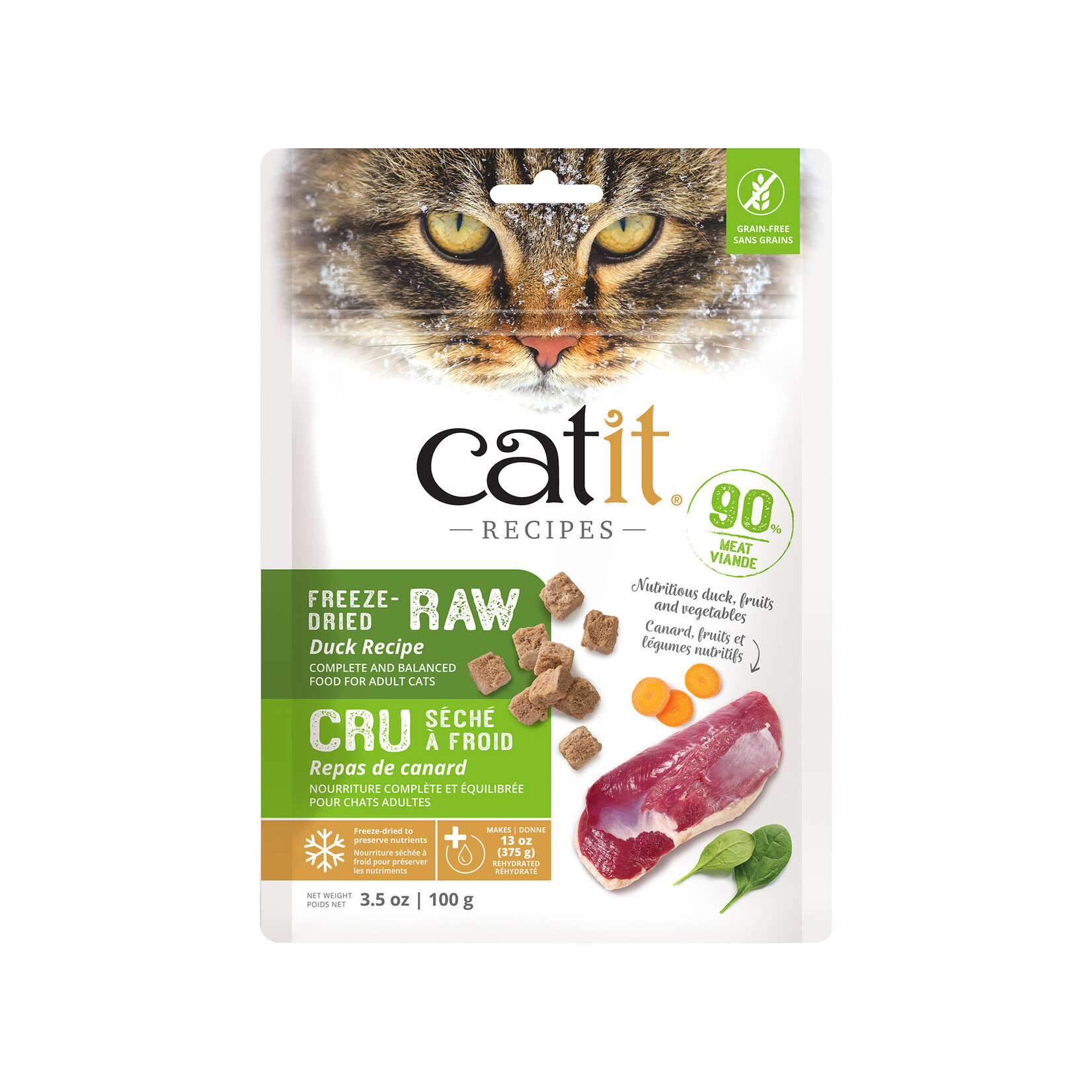 CAT IT Catit Recipes Freeze-Dried Raw - Duck - 100 g