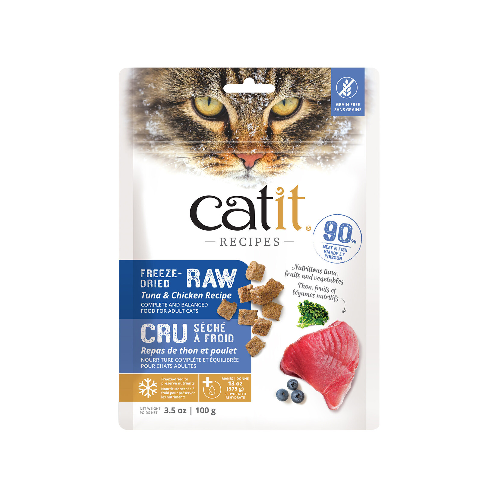 CAT IT Catit Recipes Freeze-Dried Raw - Tuna & Chicken - 100 g