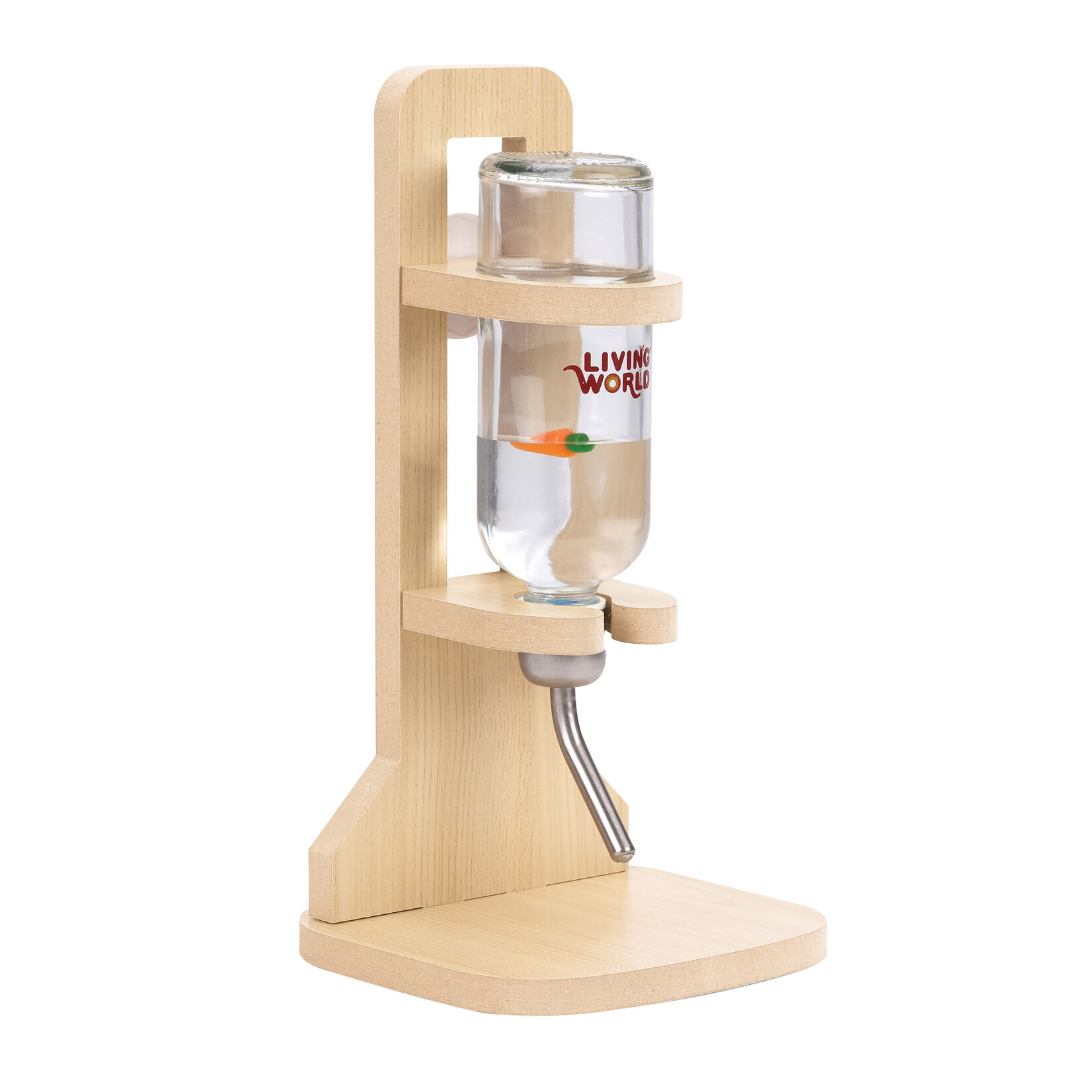 LIVING WORLD Living World SPLASH Wooden Water Bottle Stand - 14 x 12 x 28 cm