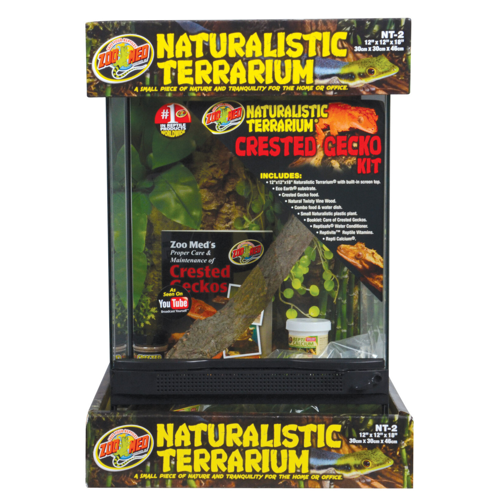 Zoo Med Naturalistic Terrarium Crested Gecko Kit  (12" x 12" x 18")