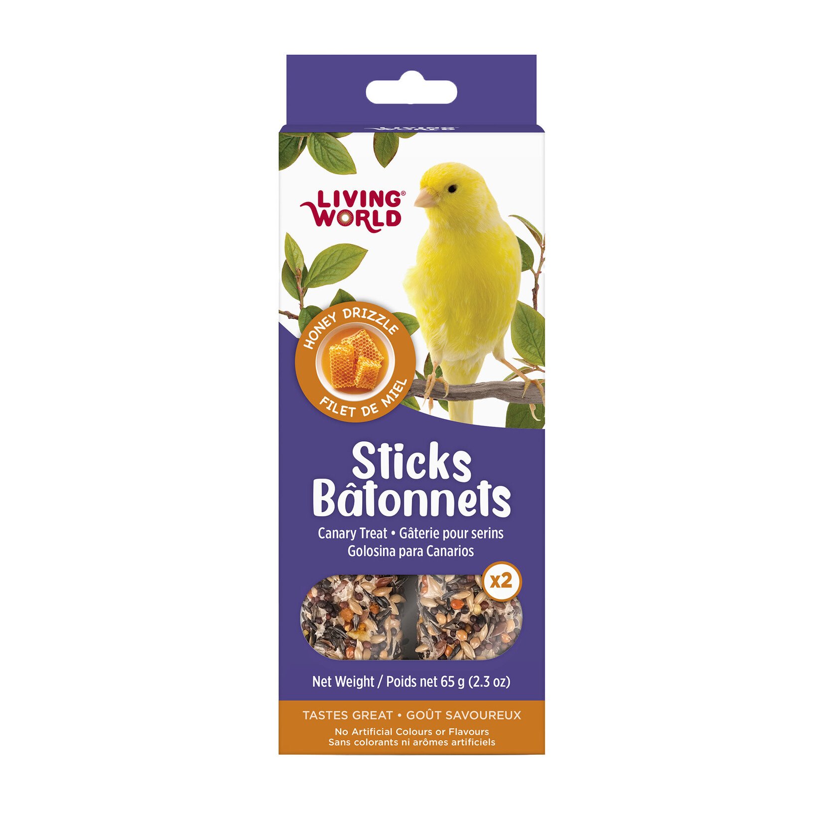 LIVING WORLD Living World Sticks - Canary Treat - Honey Drizzle - 2 pieces - 65 g (2.3 oz)