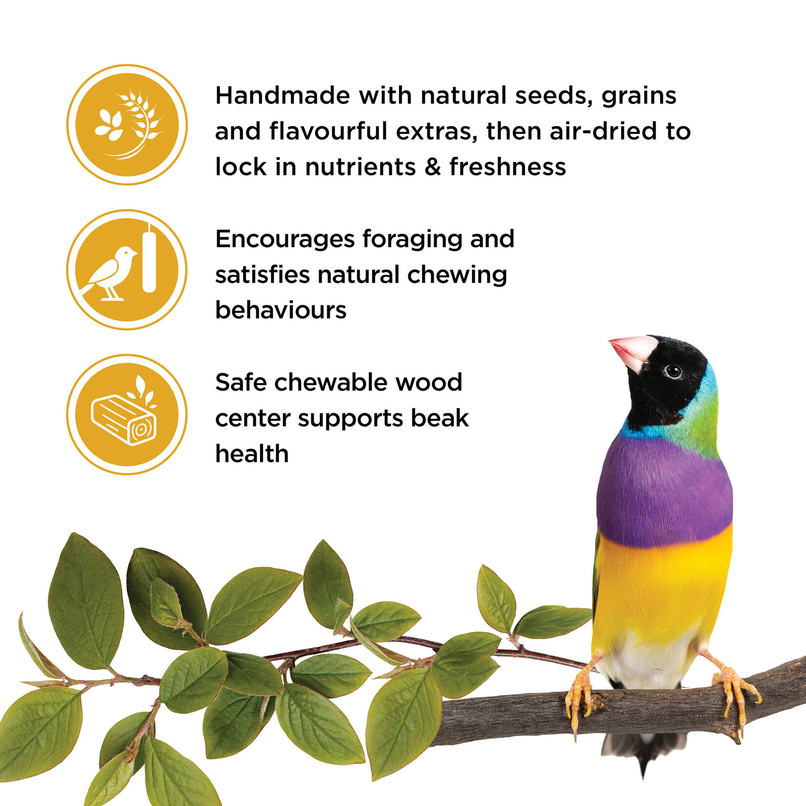 LIVING WORLD Living World Sticks - Finch Treat - Egg Delight - 2 pieces - 50 g (1.76 oz)