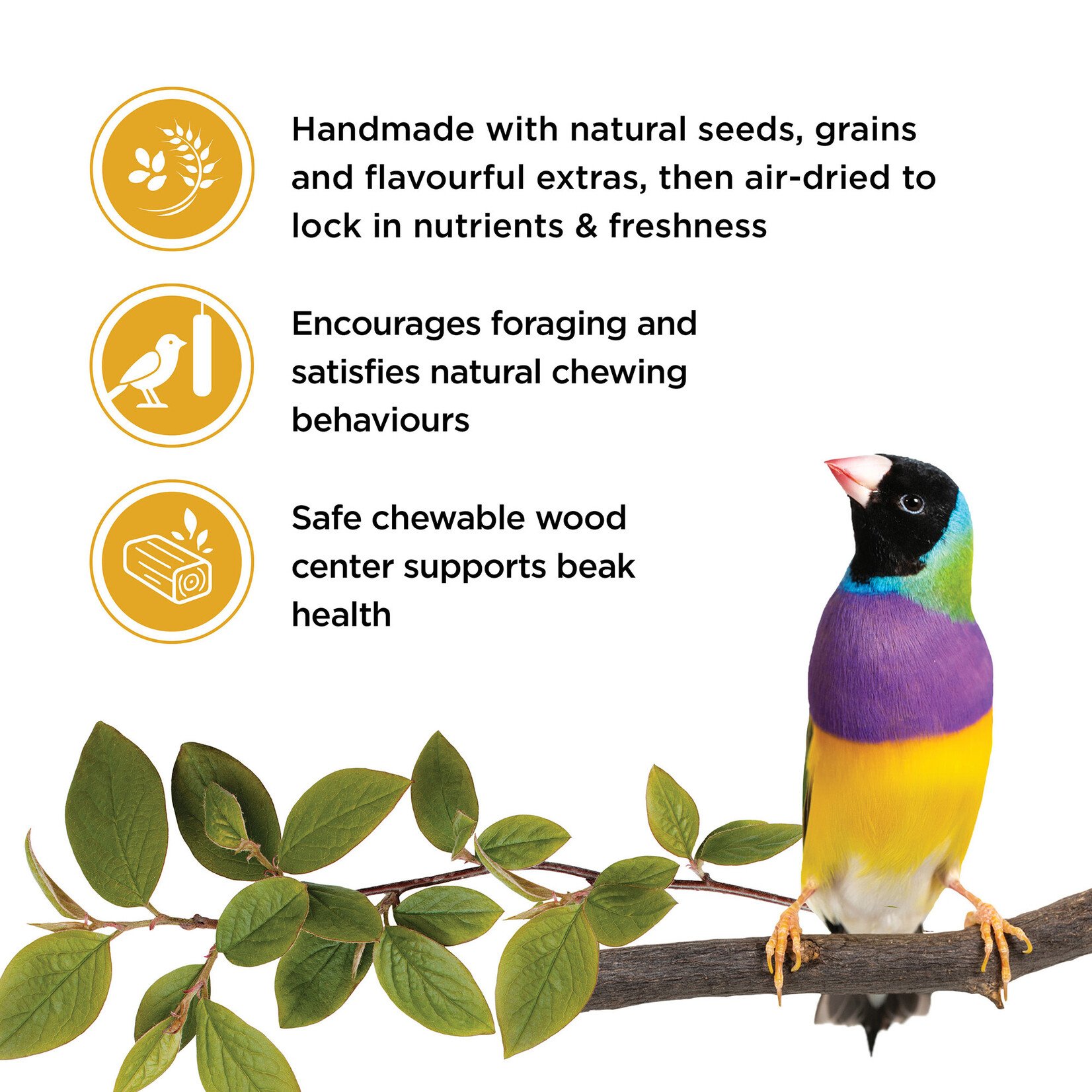 LIVING WORLD Living World Sticks - Finch Treat - Fruit Melody - 2 pieces - 60 g (2.1 oz)