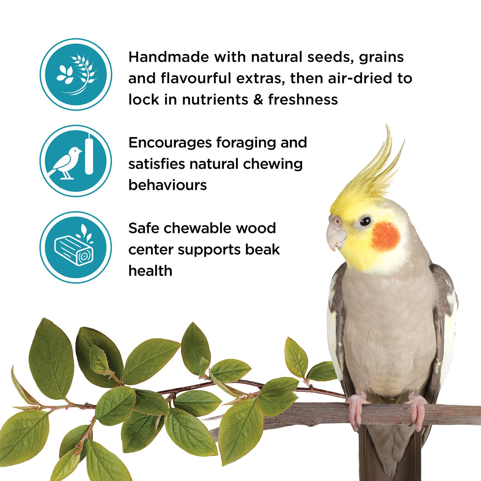 LIVING WORLD Living World Sticks - Cockatiel Treat - Fruit Melody - 2 pieces - 90 g (3.2 oz)