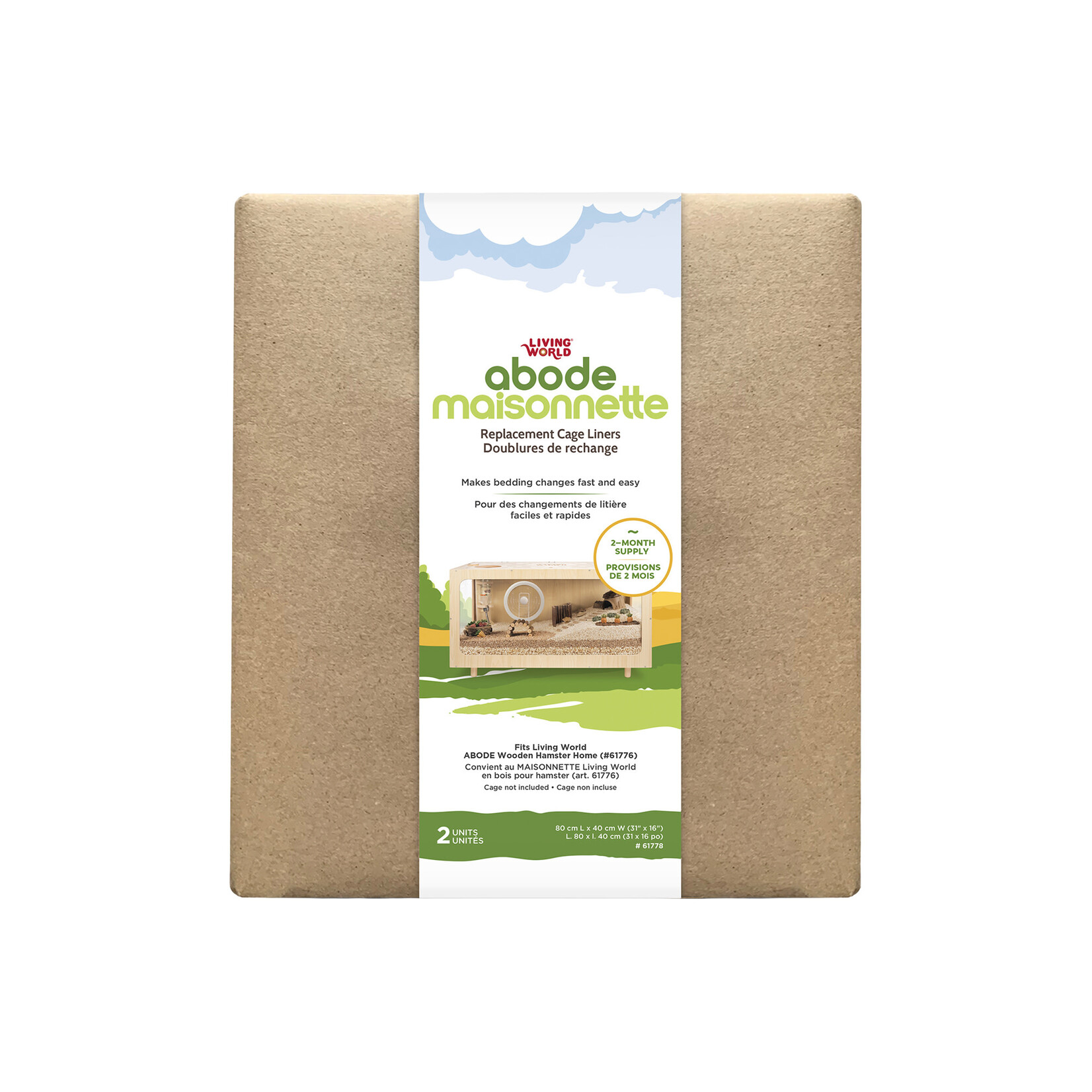 LIVING WORLD Living World ABODE Replacement Cage Liner - 2 pack